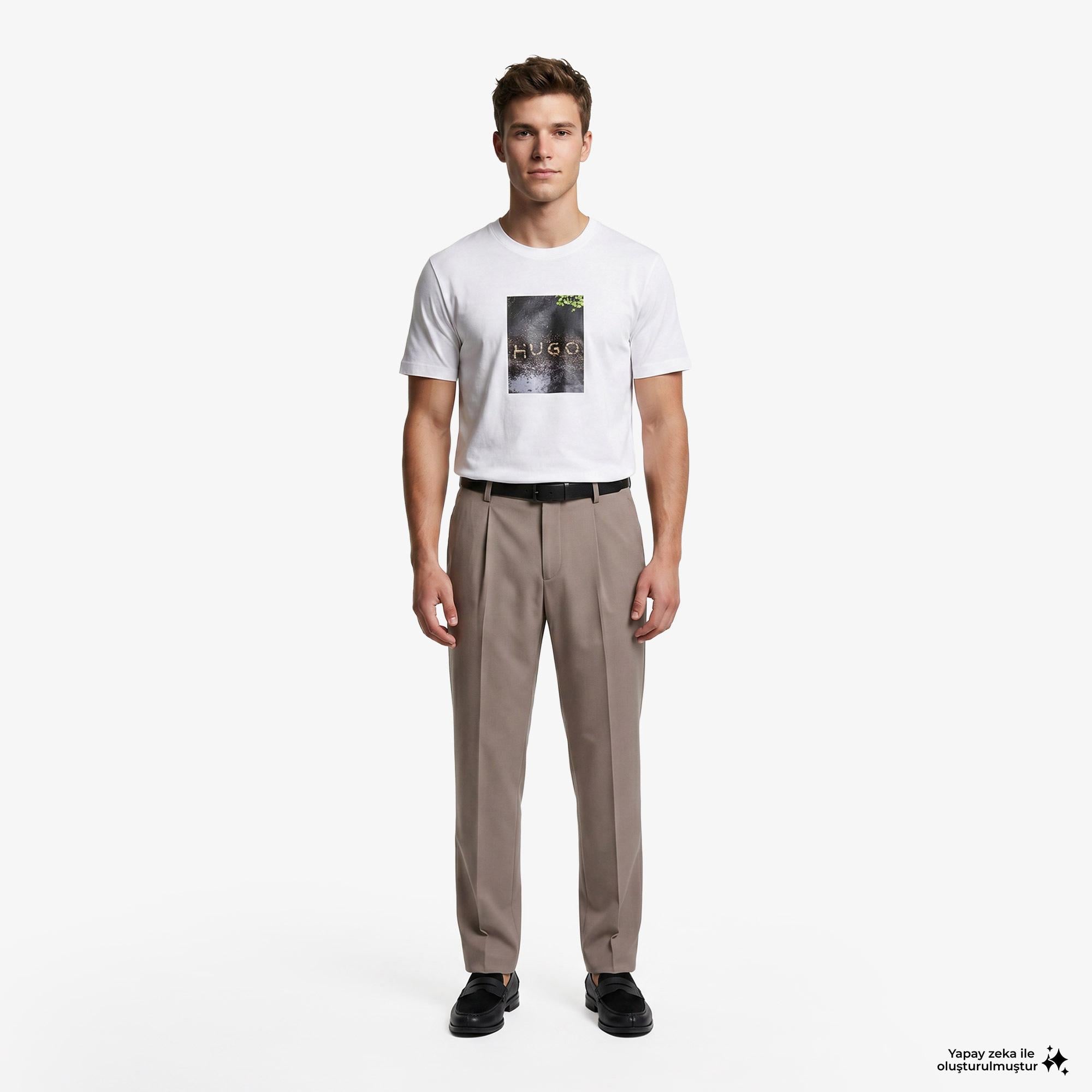 Hugo Doreston Erkek Beyaz T-Shirt