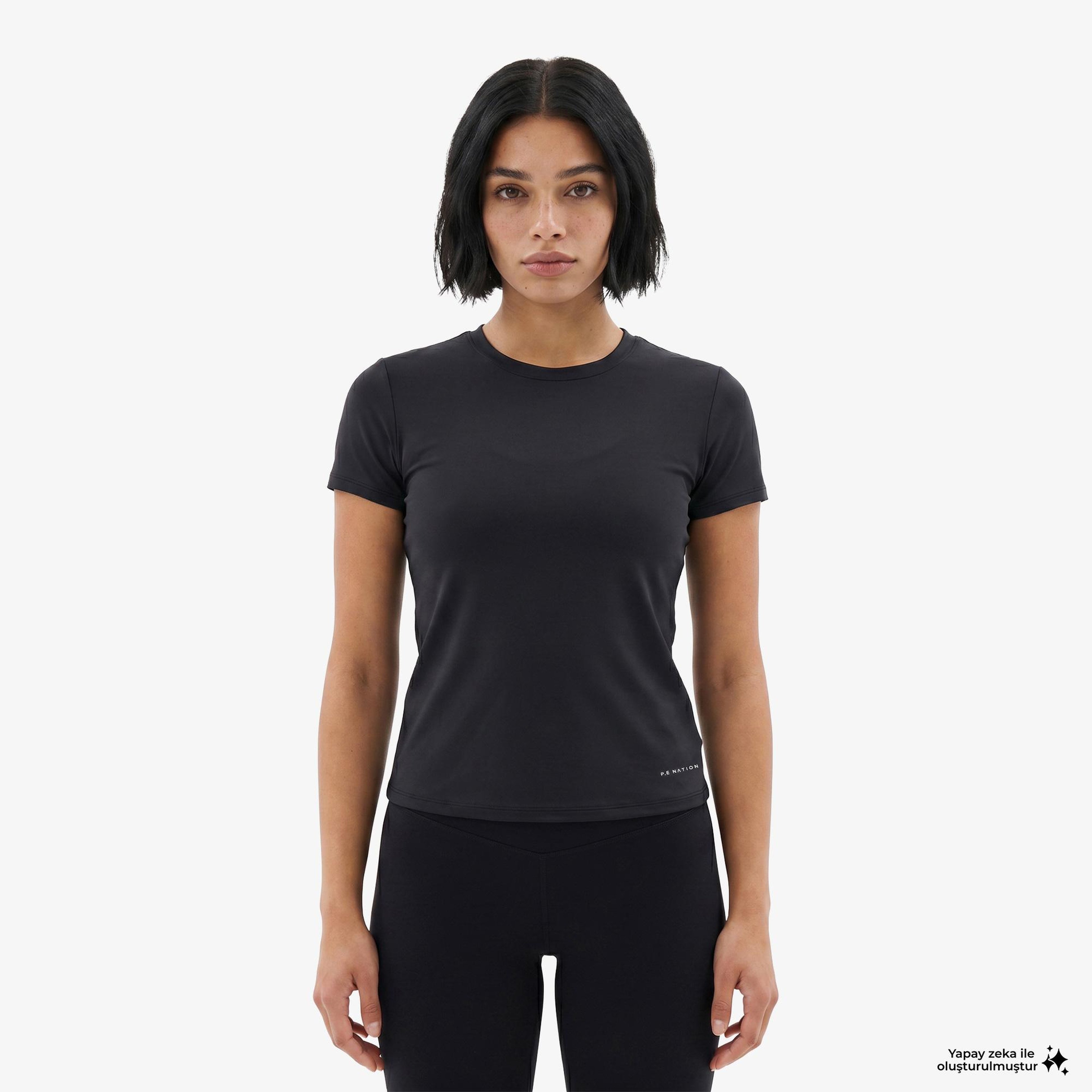 P.E Nation Foundation Kadın Siyah T-Shirt