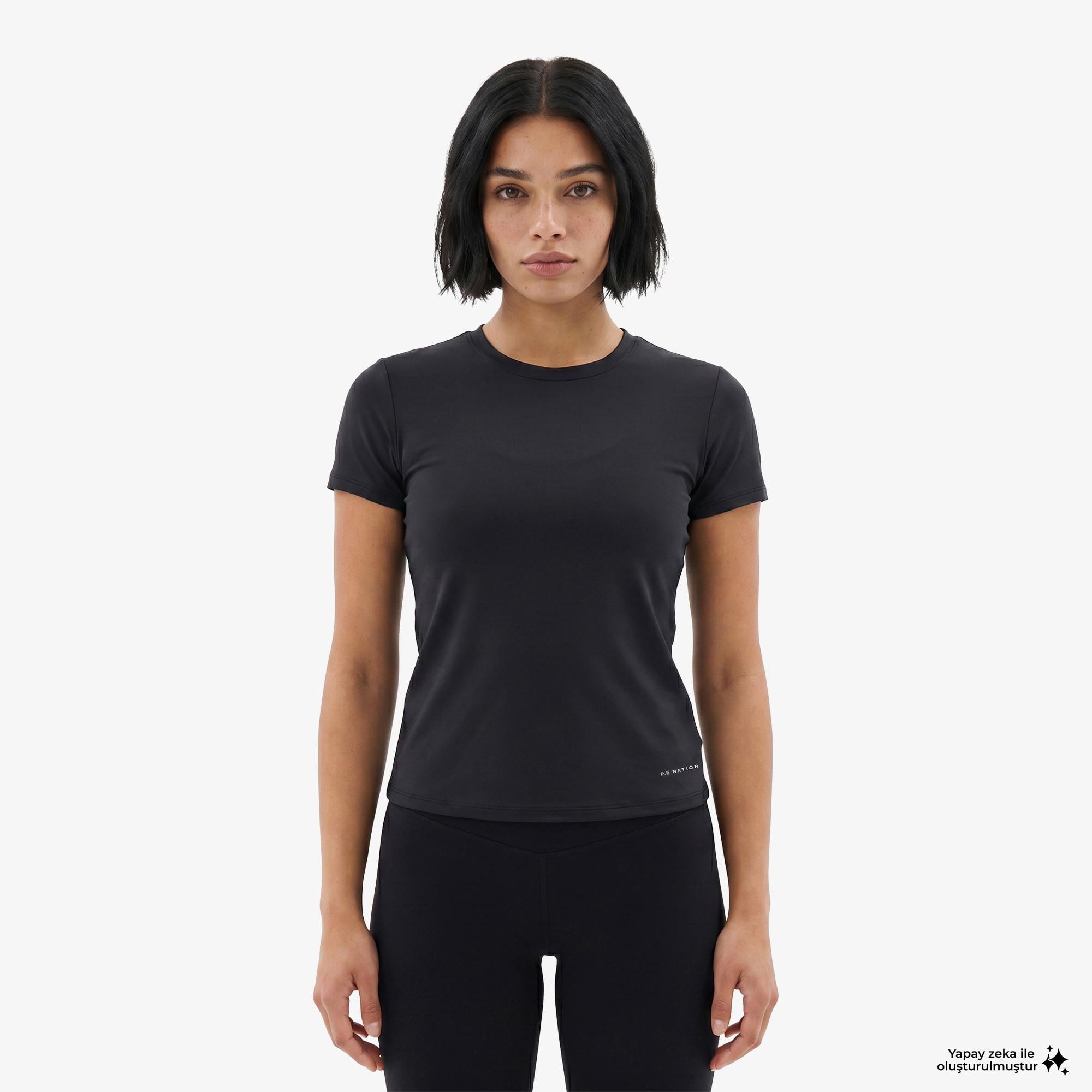 P.E Nation Foundation Kadın Siyah T-Shirt