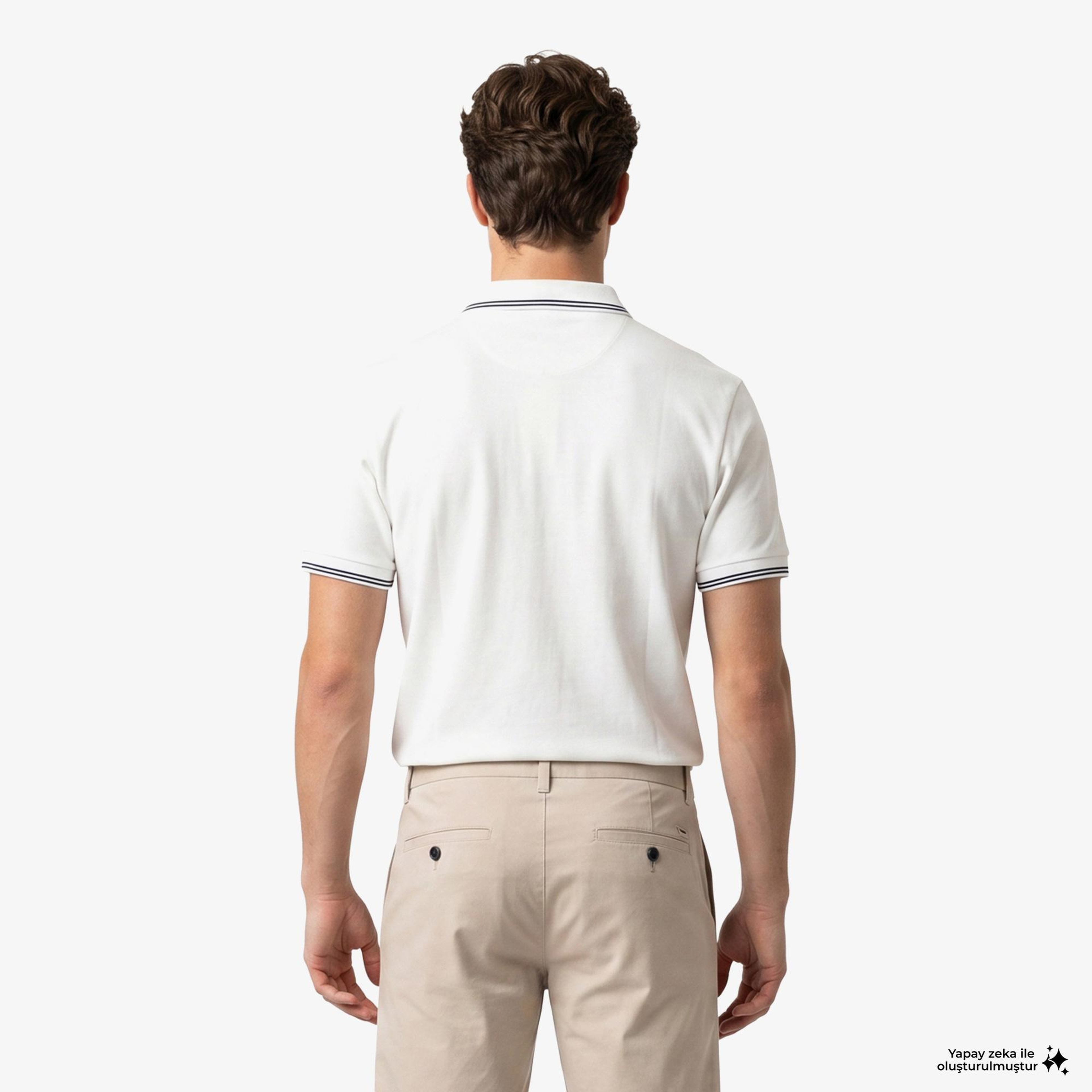 Armani Exchange Erkek Beyaz Polo