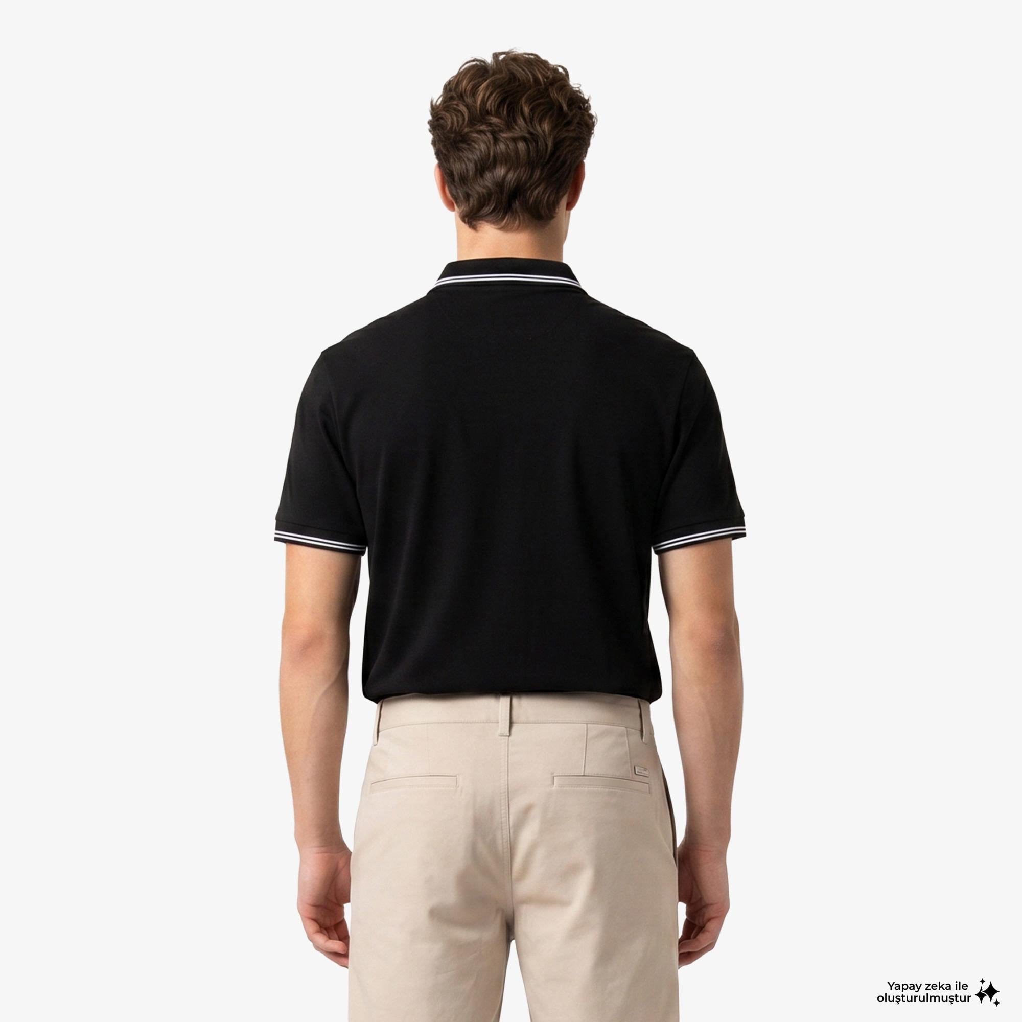 Armani Exchange Erkek Siyah Polo
