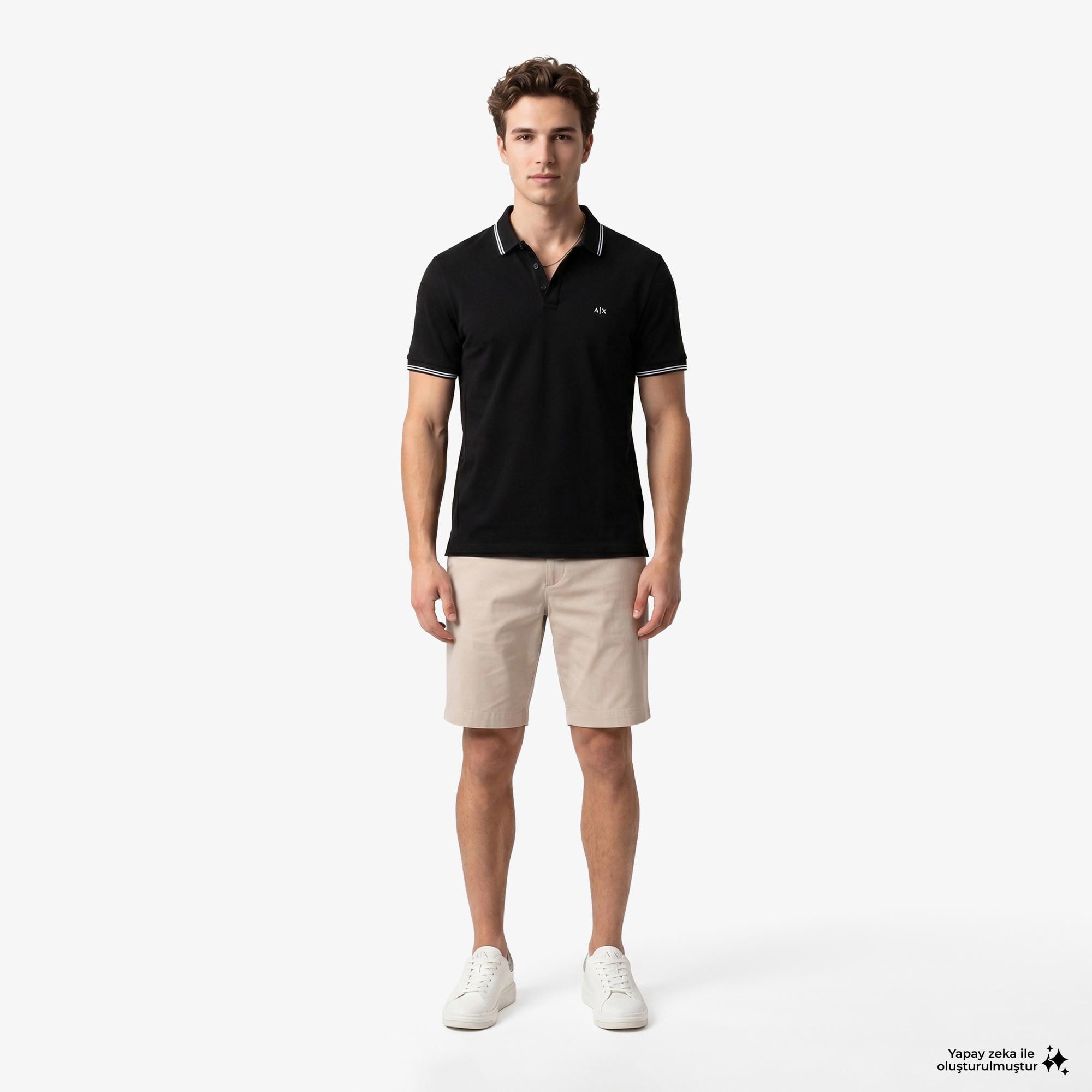 Armani Exchange Erkek Siyah Polo