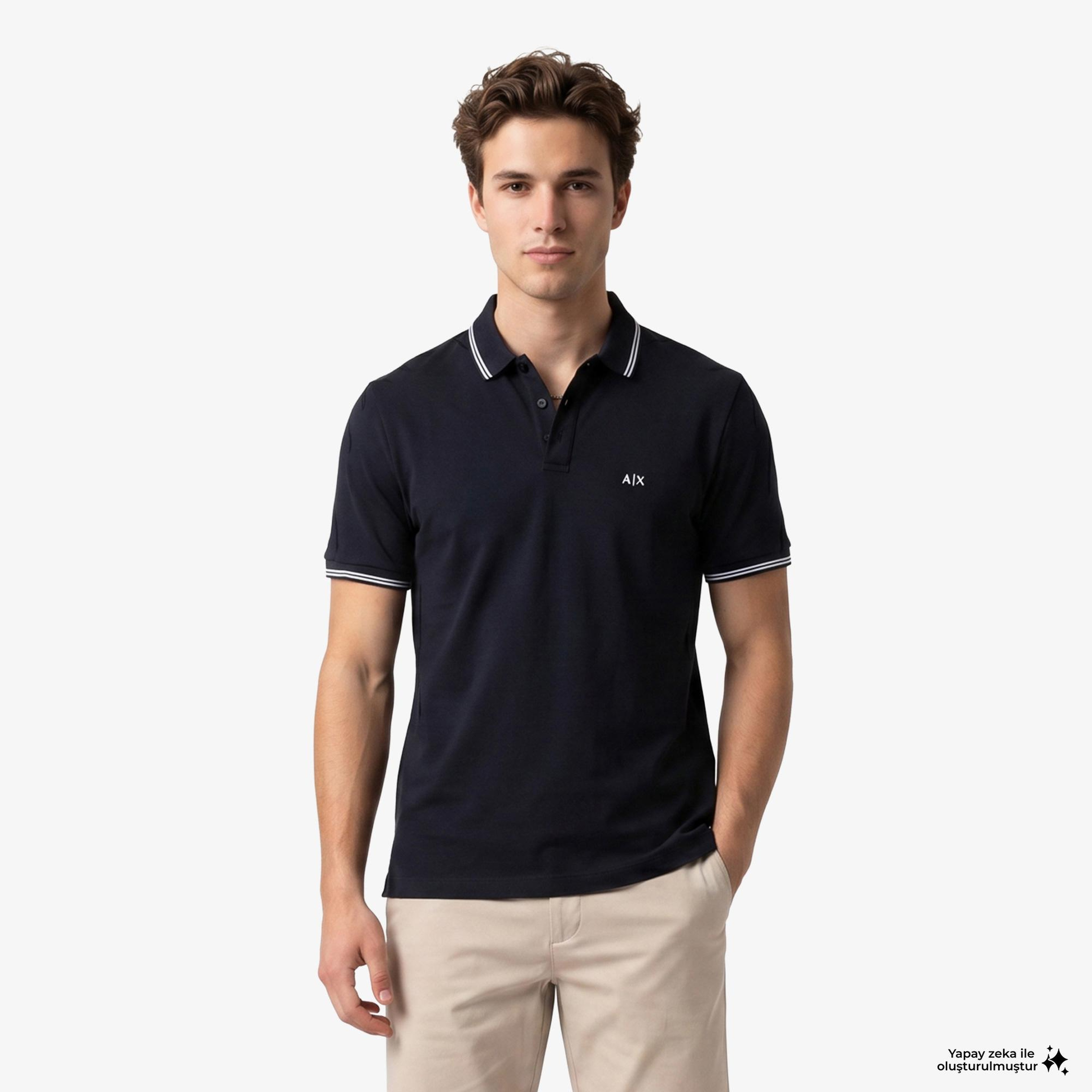Armani Exchange Erkek Lacivert Polo