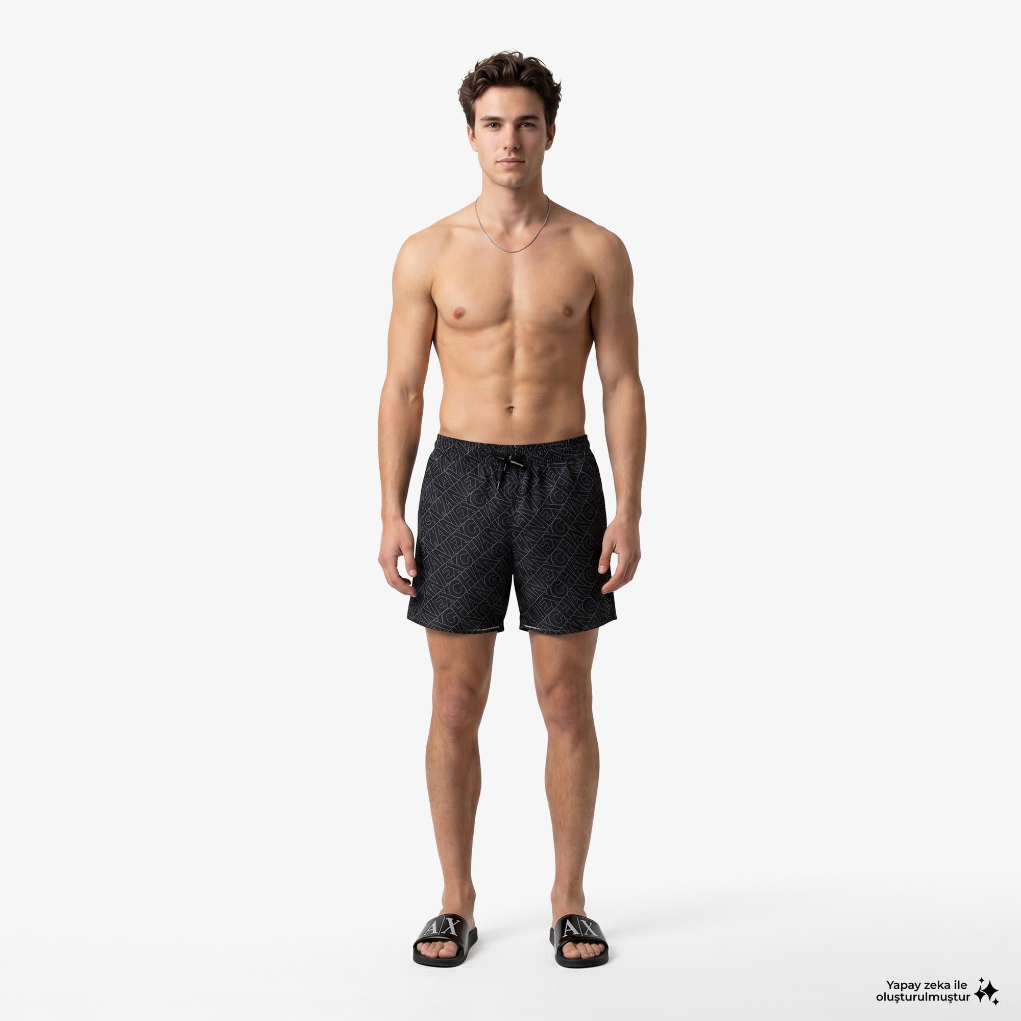 Armani Exchange Erkek Siyah Deniz Şortu