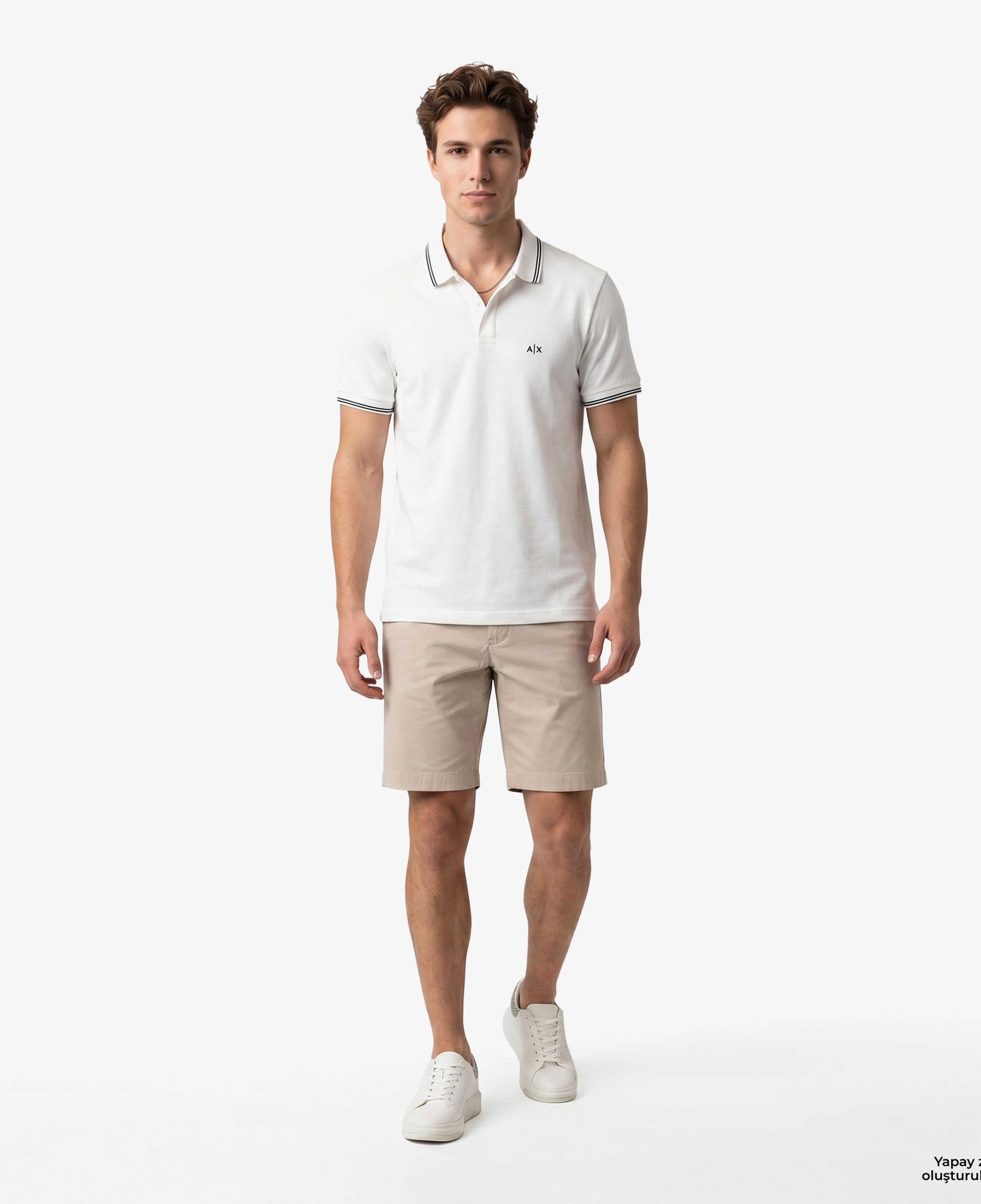 Armani Exchange Erkek Beyaz Polo