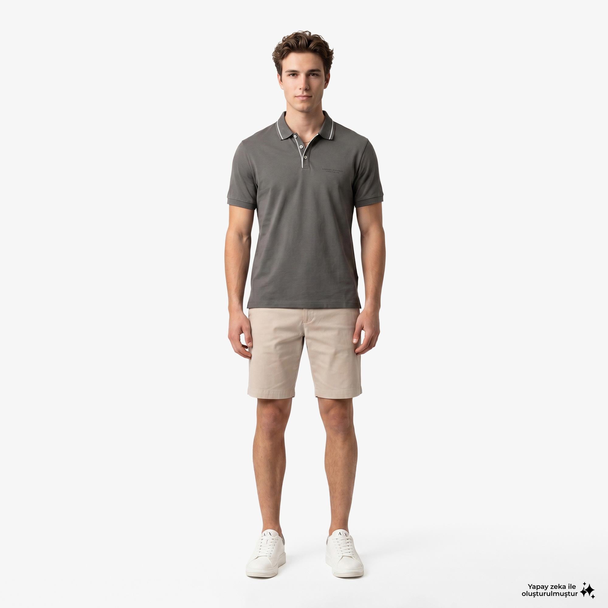 Armani Exchange Erkek Gri Polo