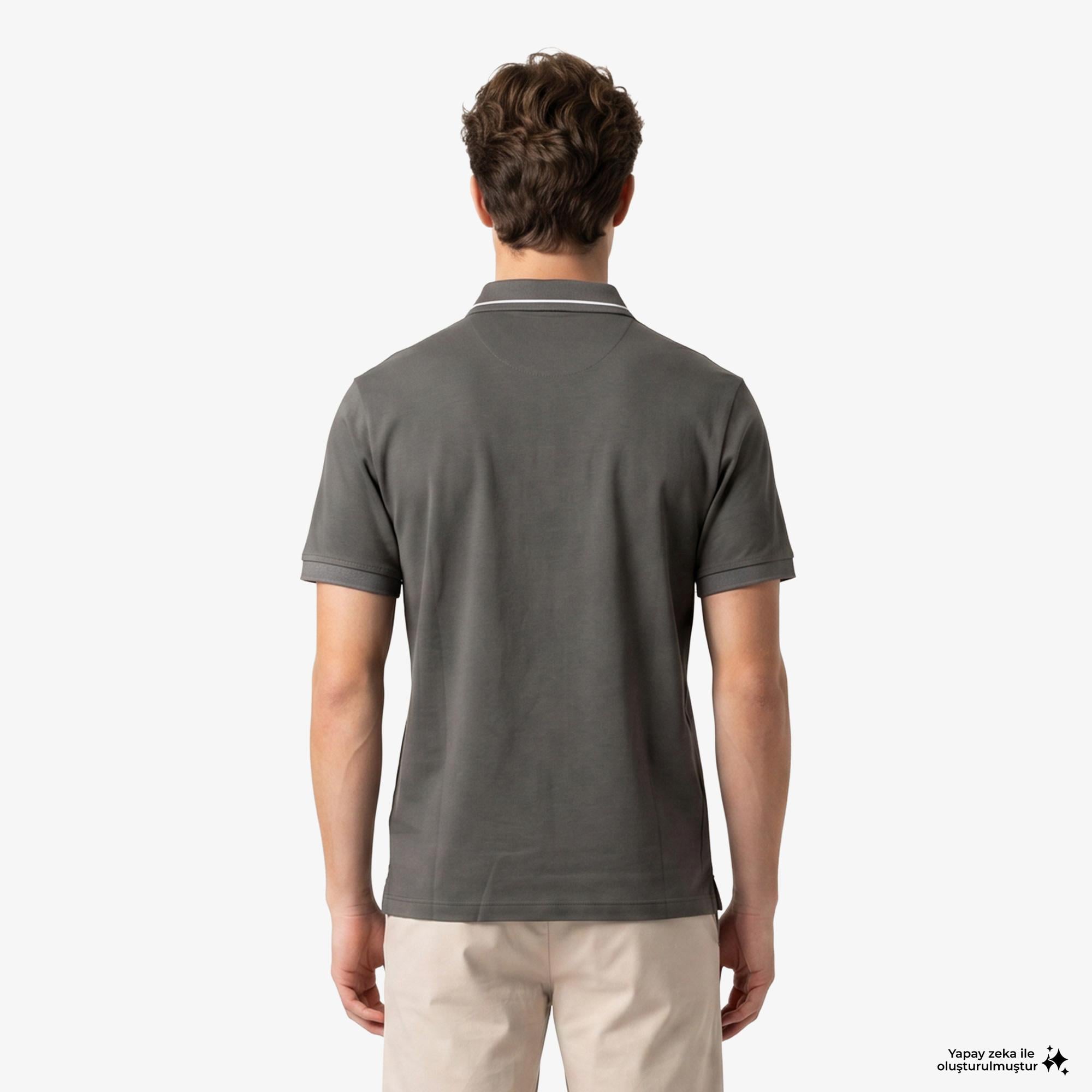 Armani Exchange Erkek Gri Polo