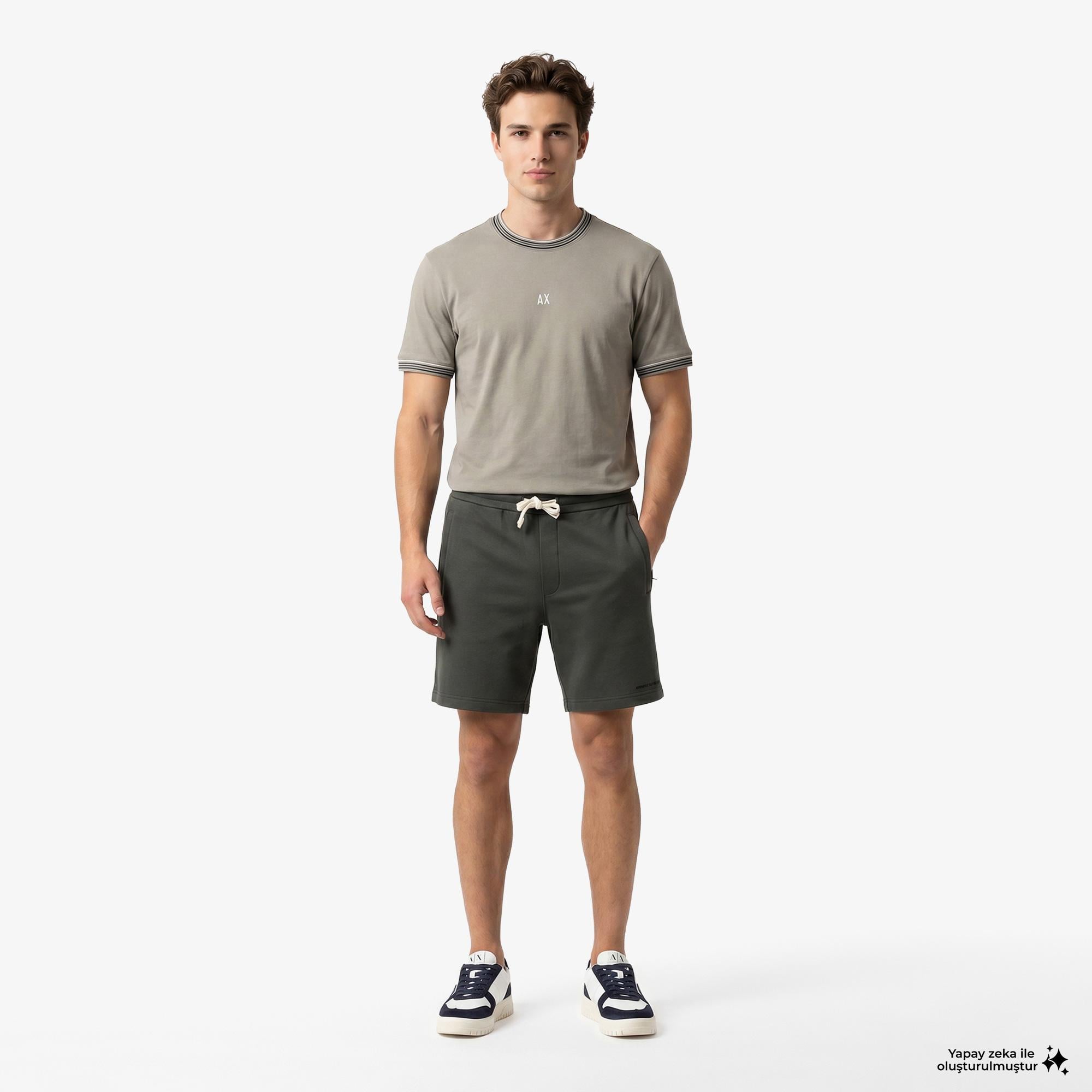 Armani Exchange Erkek Bej T-Shirt