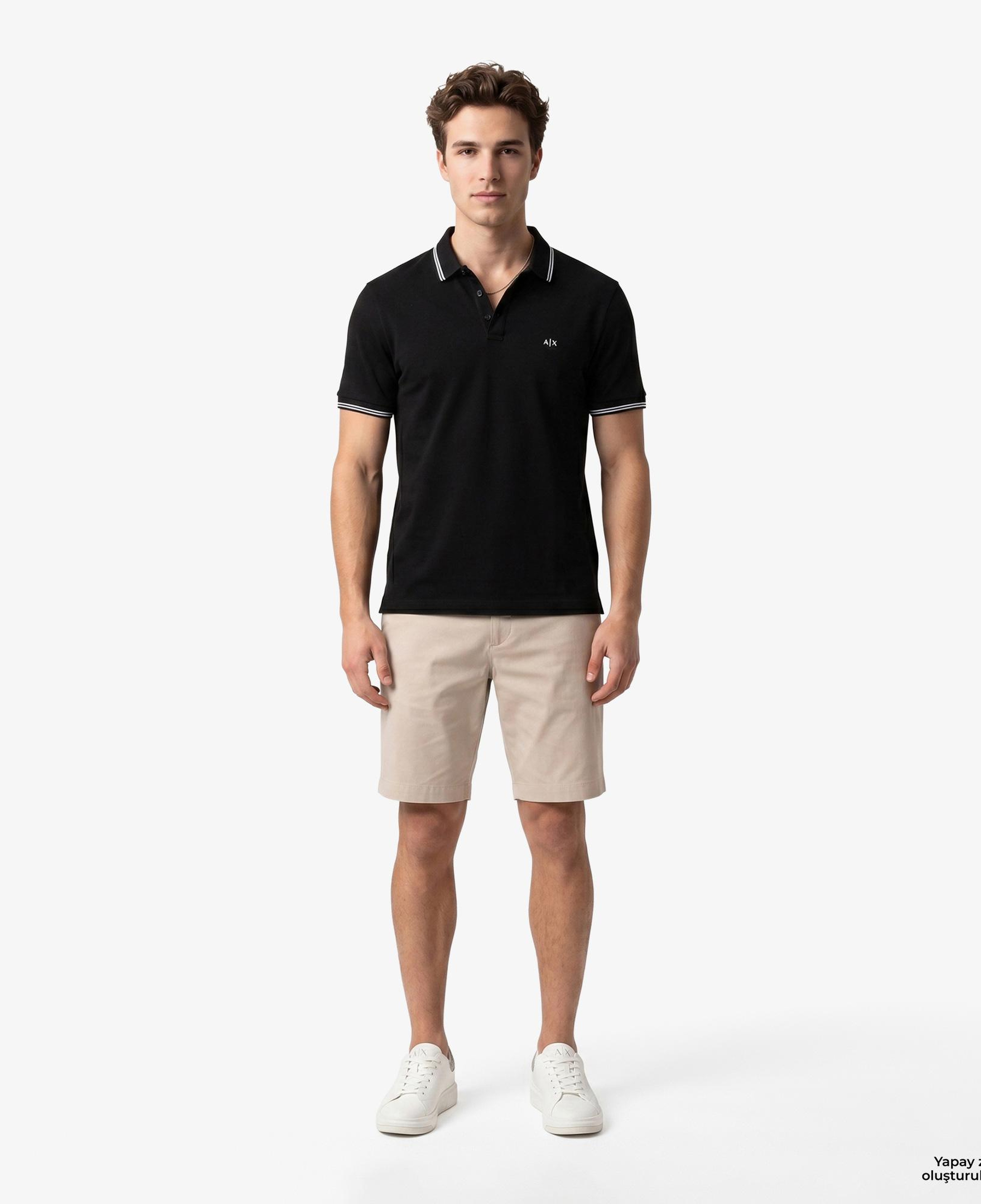 Armani Exchange Erkek Siyah Polo