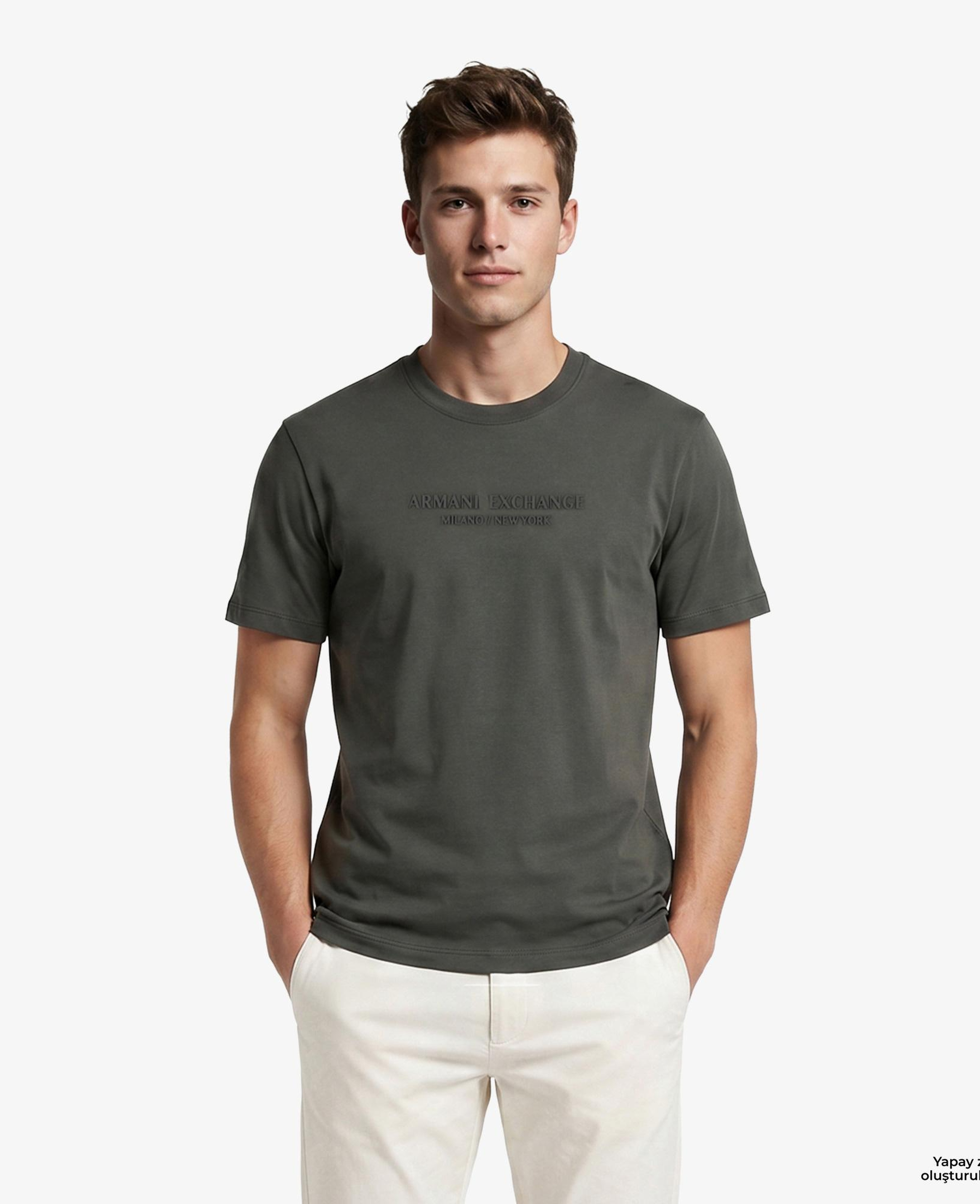 Armani Exchange Erkek Gri T-Shirt