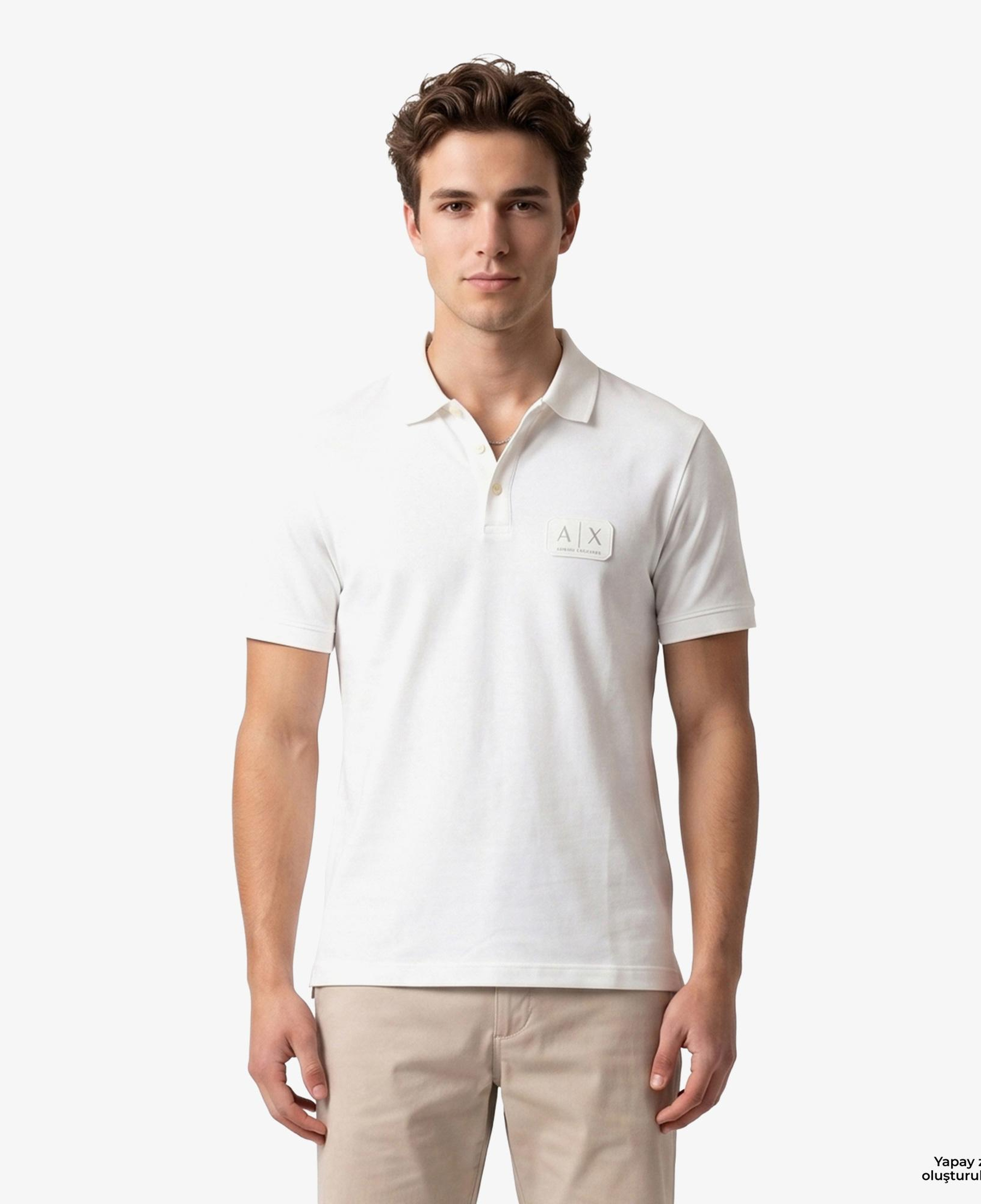 Armani Exchange Erkek Beyaz Polo