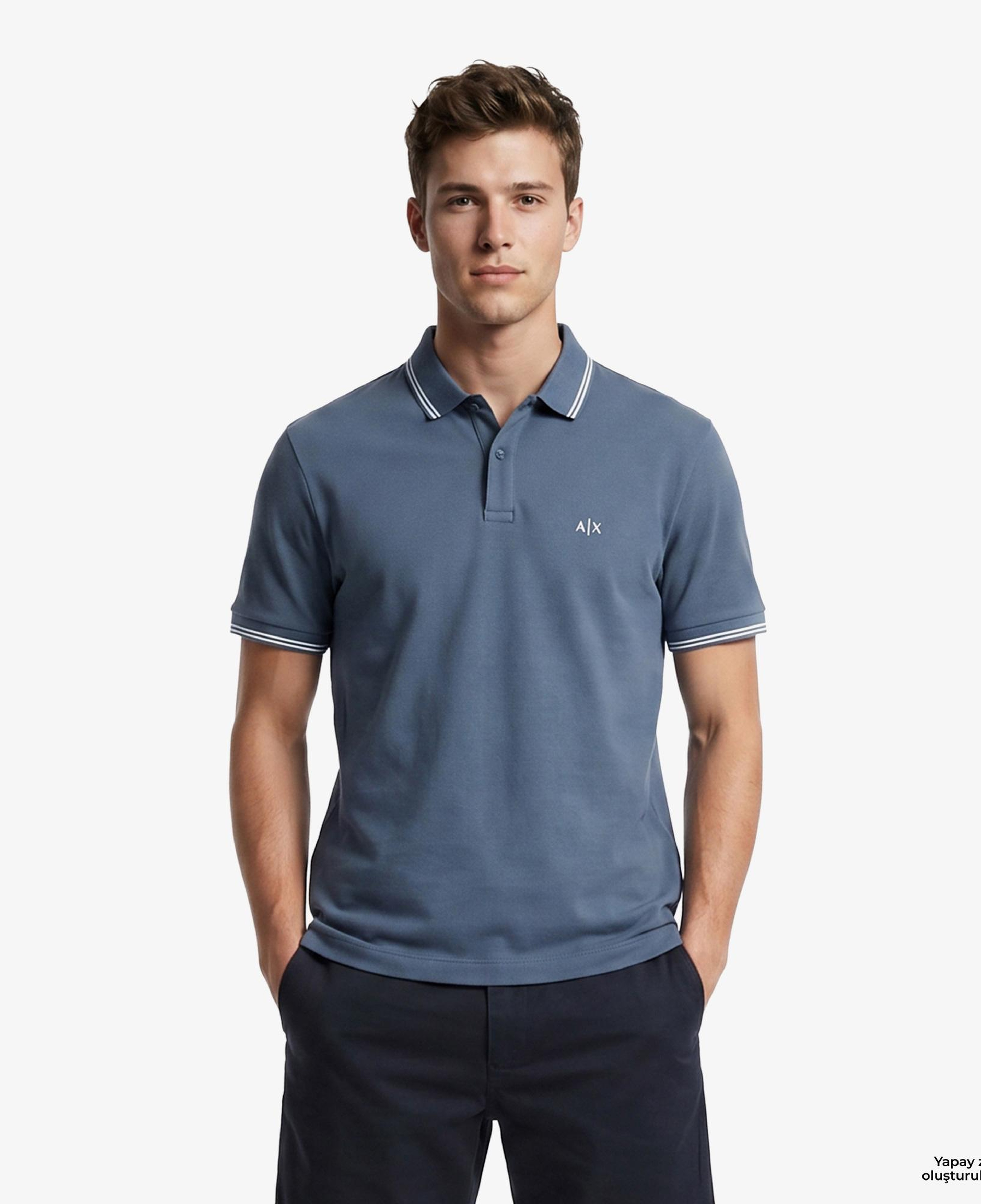 Armani Exchange Erkek Mavi Polo