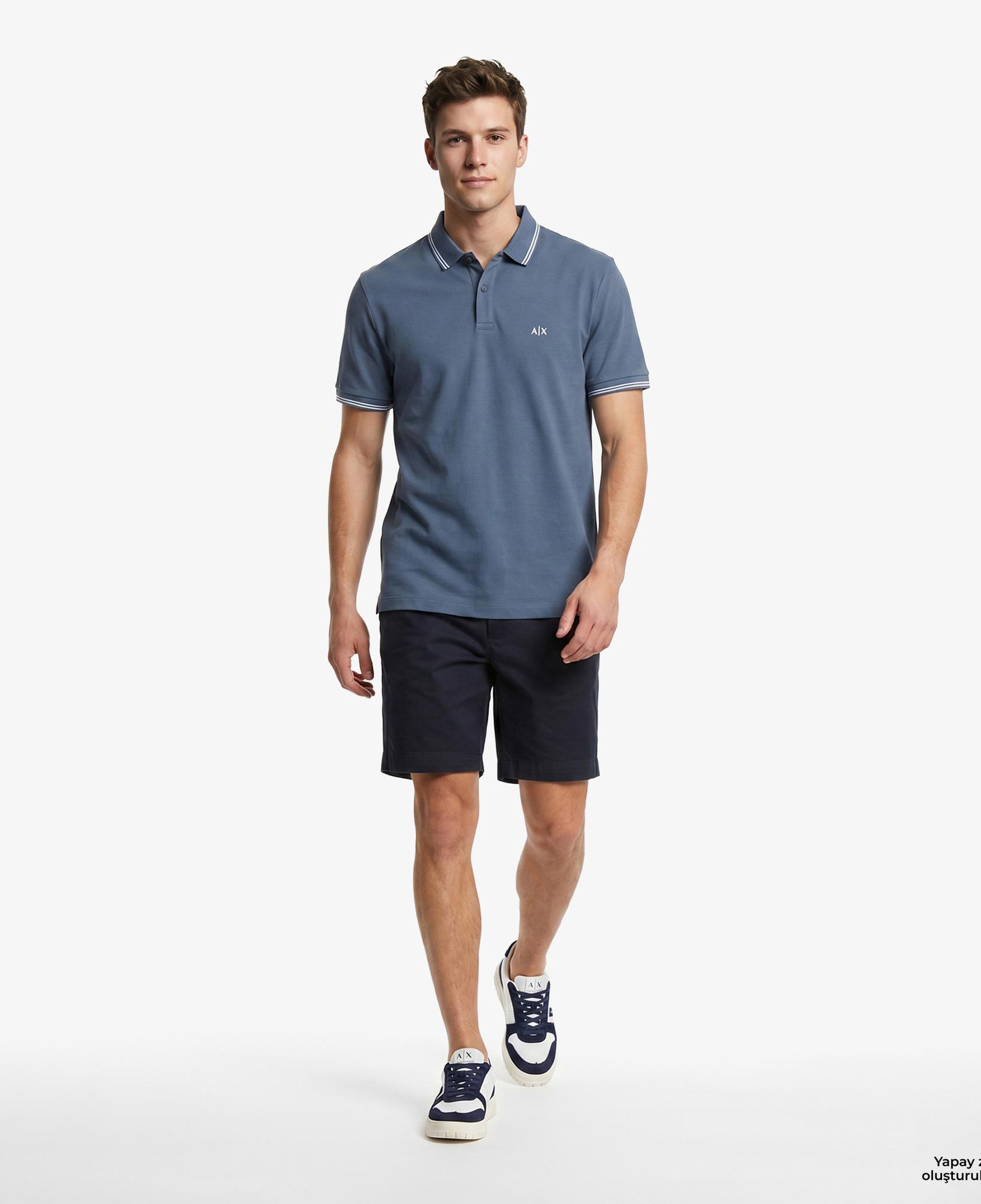 Armani Exchange Erkek Mavi Polo
