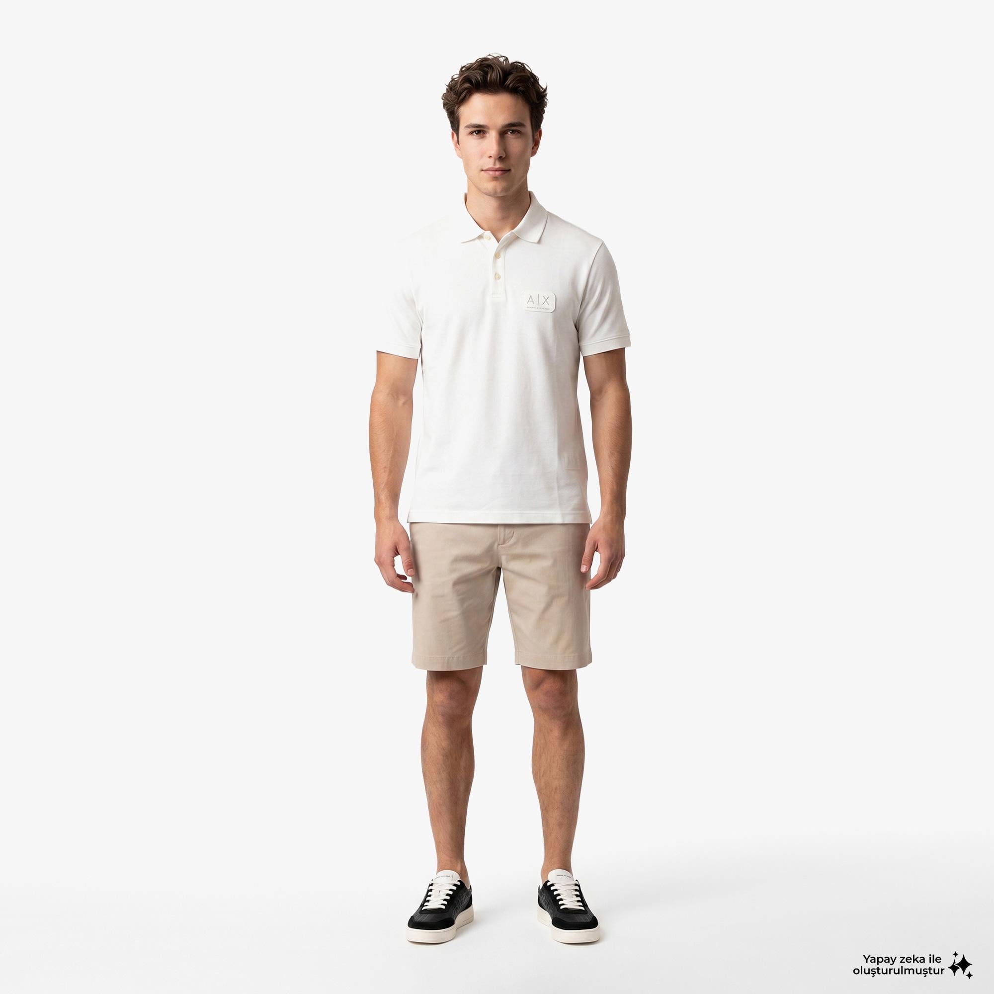 Armani Exchange Erkek Beyaz Polo