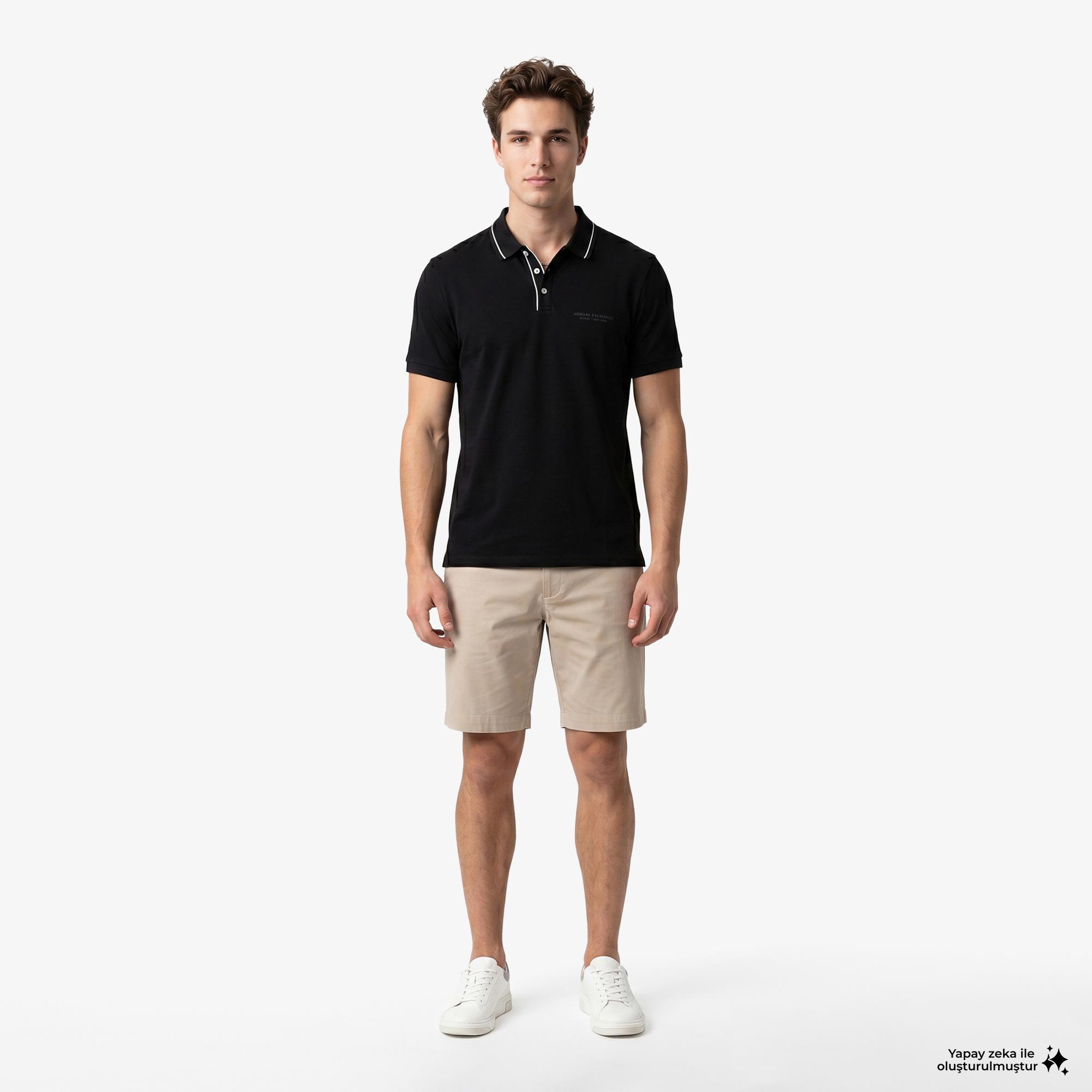 Armani Exchange Erkek Siyah Polo