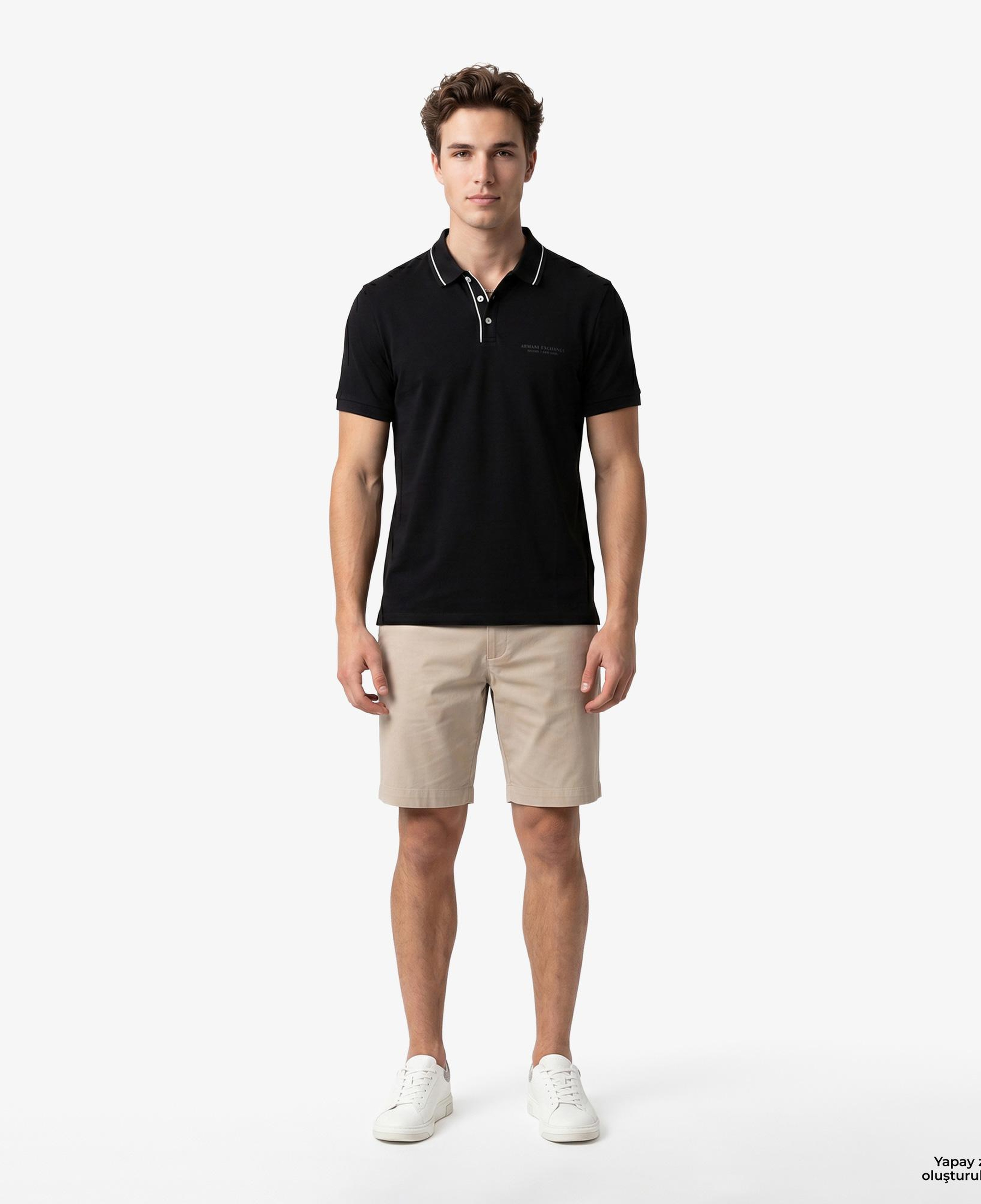 Armani Exchange Erkek Siyah Polo