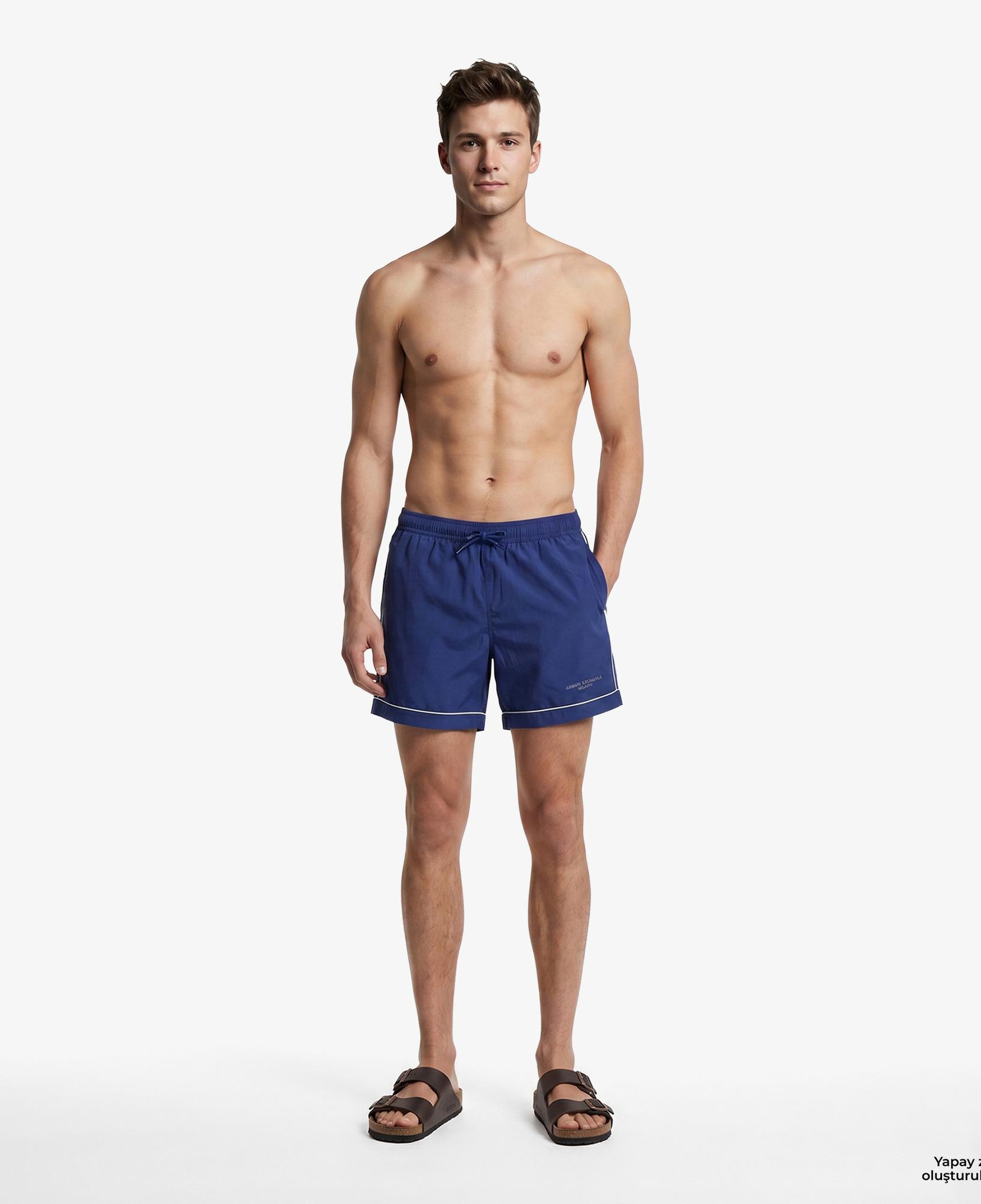 Armani Exchange Erkek Mavi Deniz Şortu