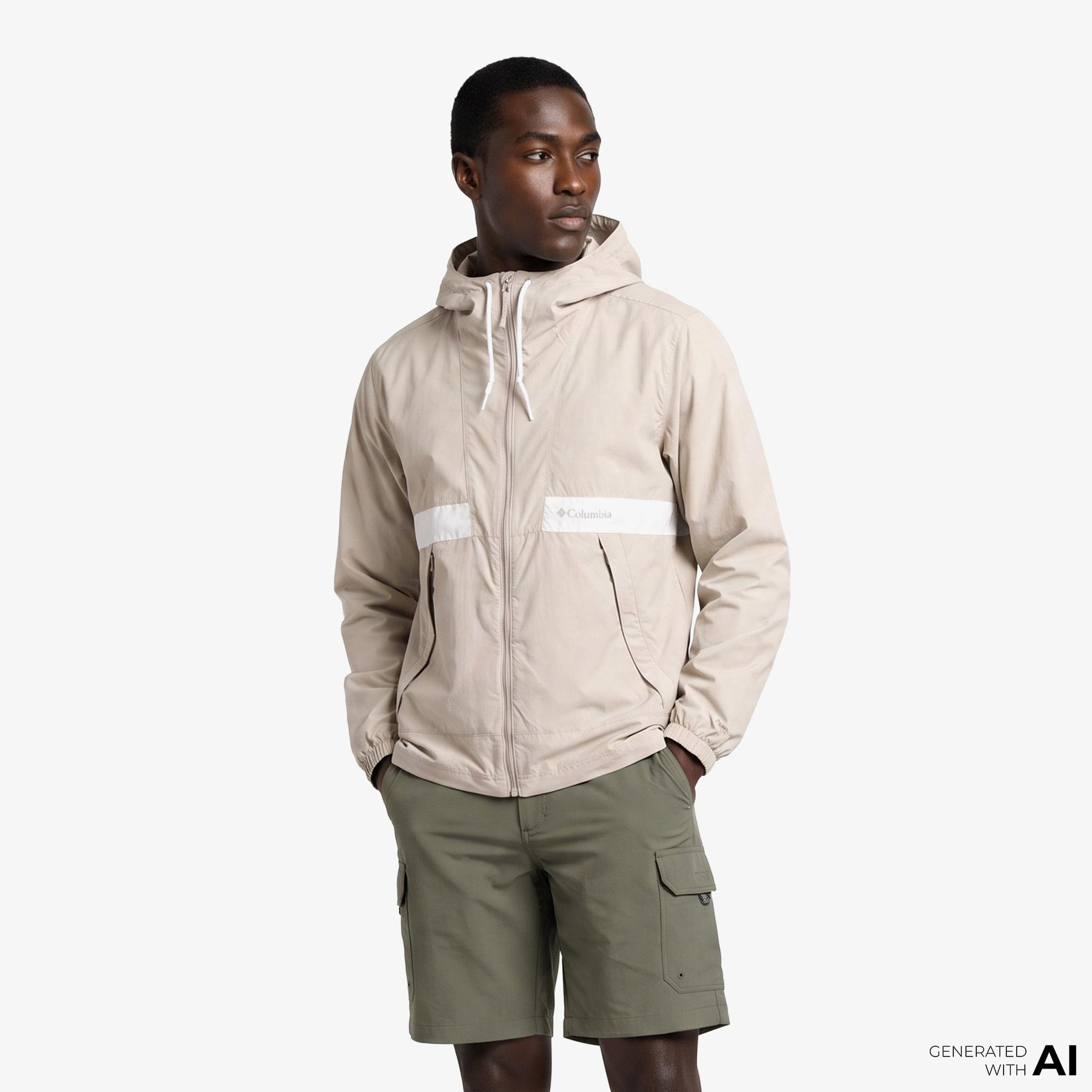 Columbia Spire Valley Hooded Erkek Kahverengi Yağmurluk