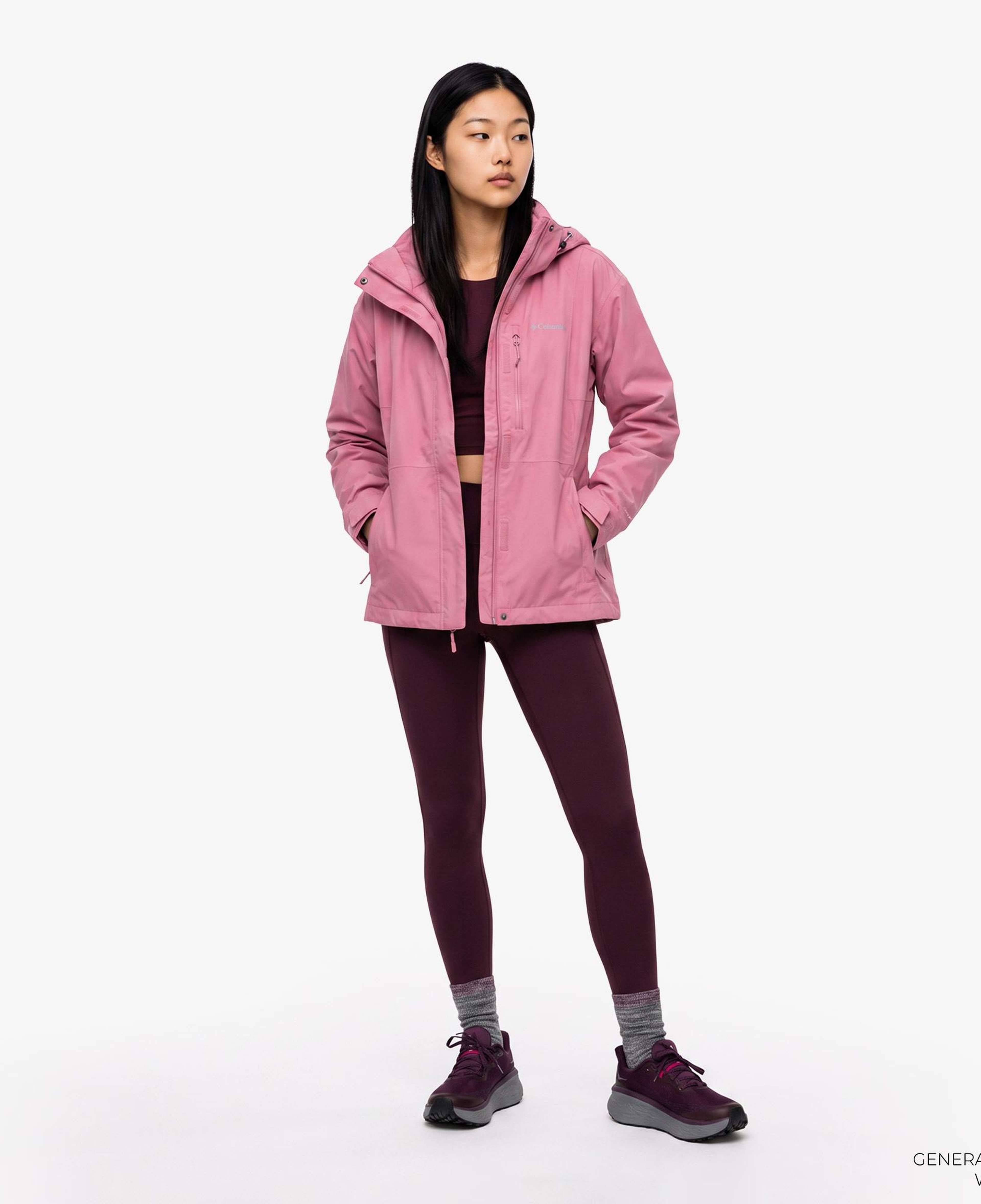 Columbia Hikebound II Kadın Kırmızı Yağmurluk