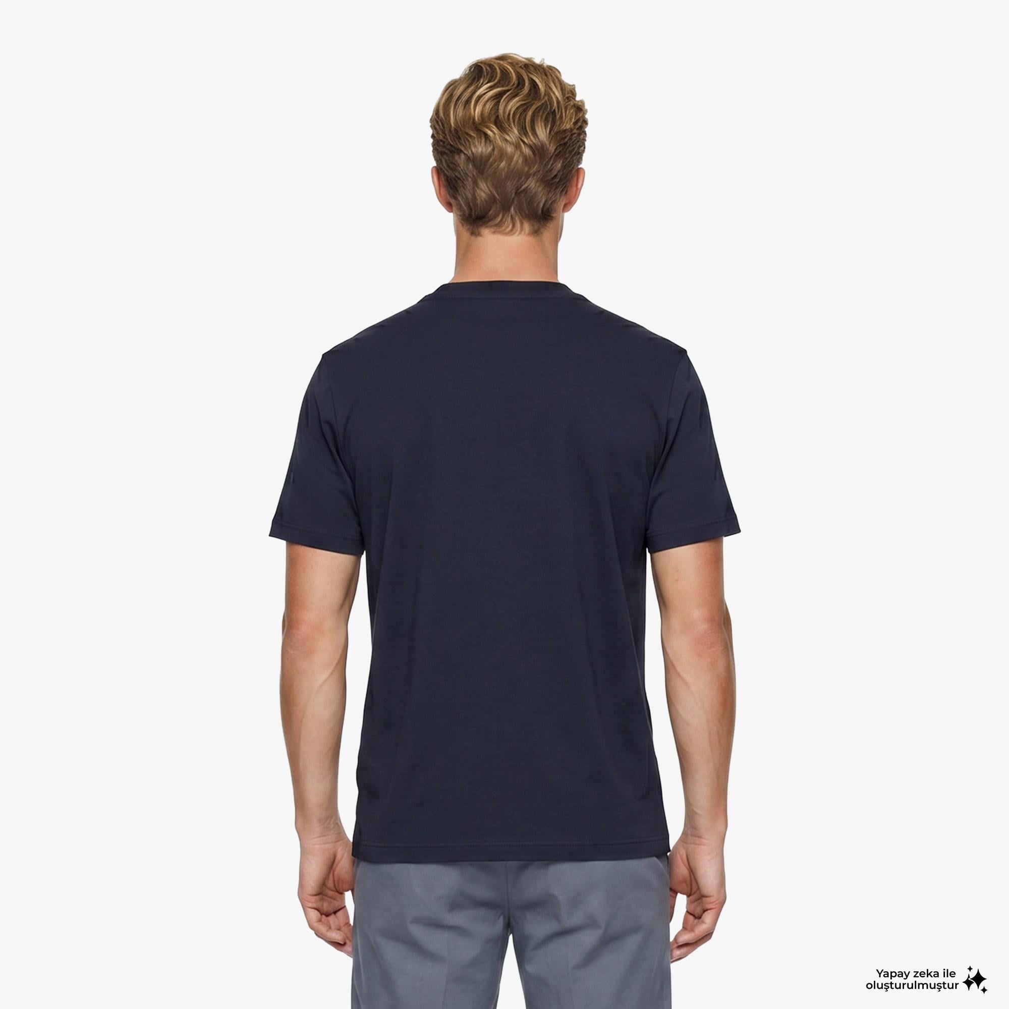 Boss Interlock Erkek Lacivert T-Shirt