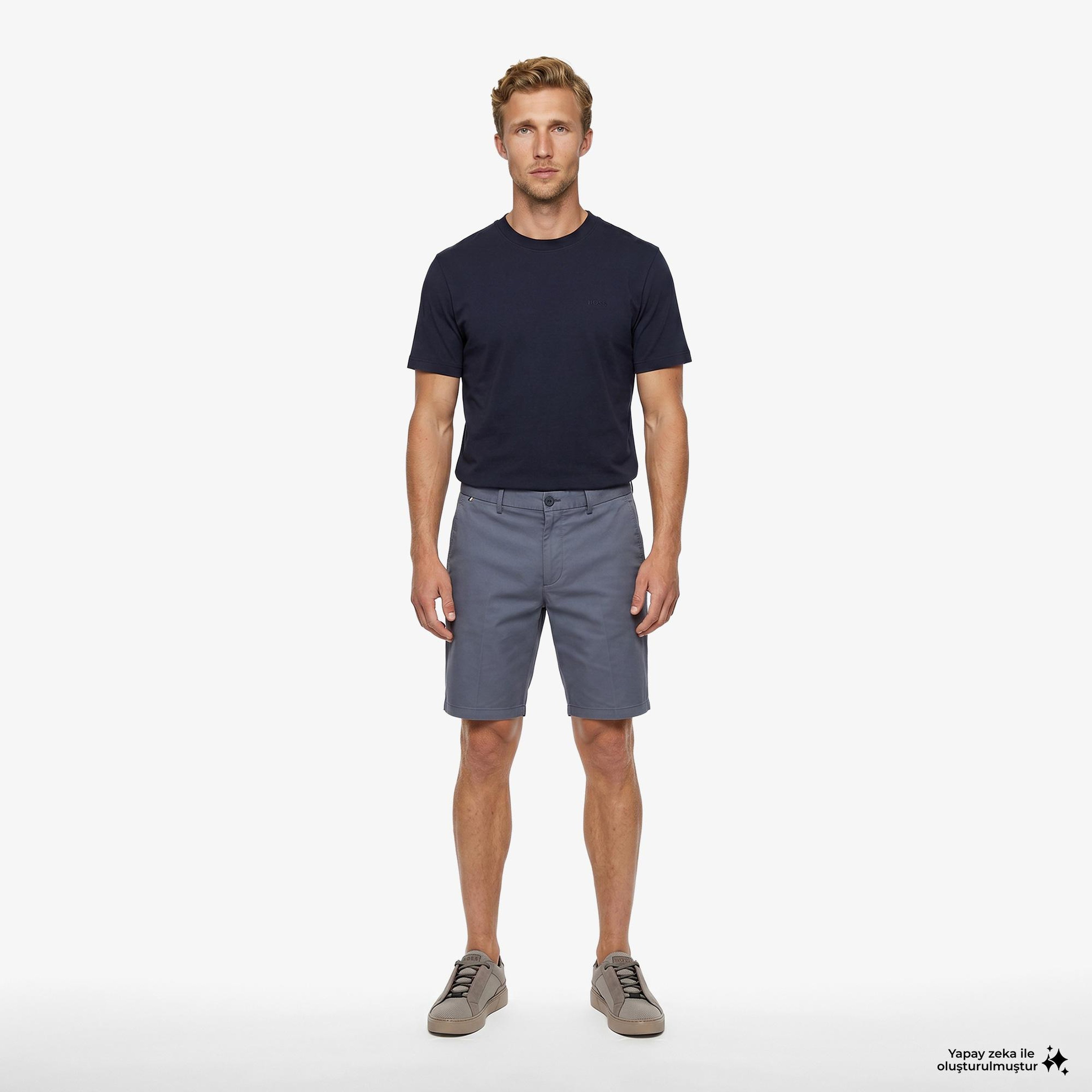 Boss Interlock Erkek Lacivert T-Shirt