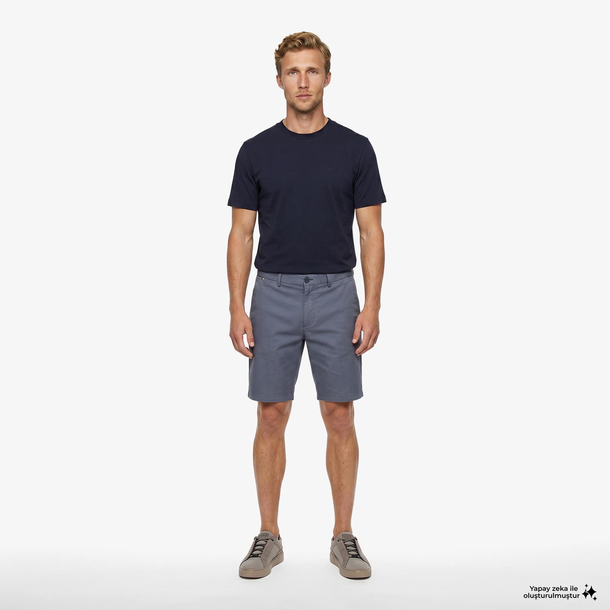 Boss Interlock Erkek Lacivert T-Shirt