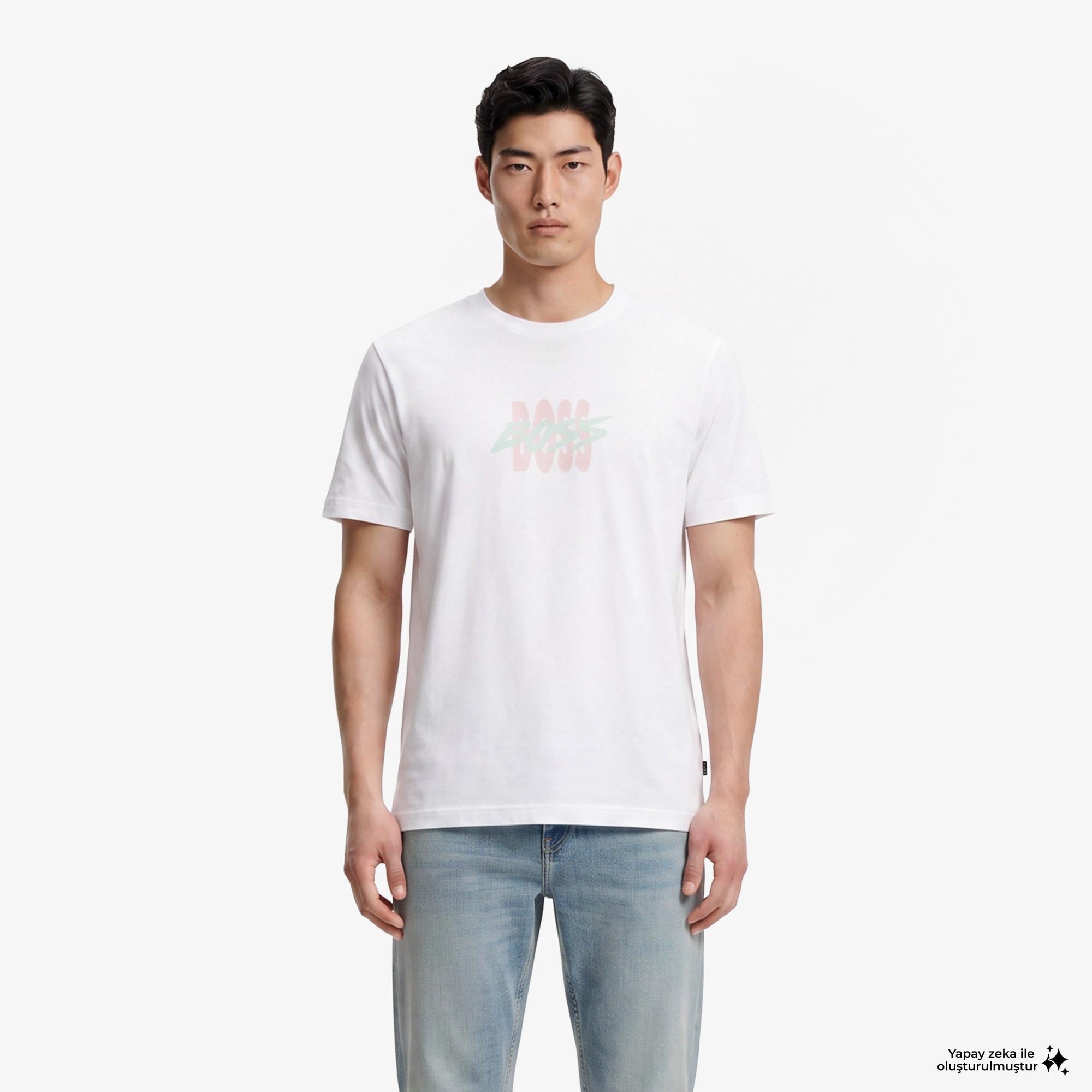 Boss Bass Erkek Beyaz T-Shirt