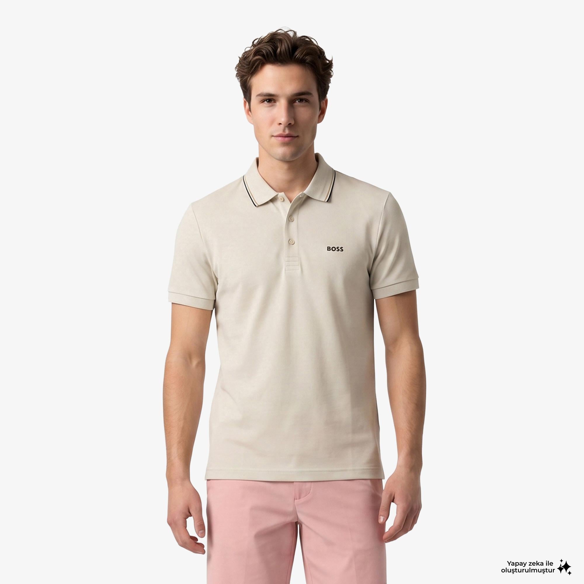 Boss Birdie Paule Erkek Bej Polo