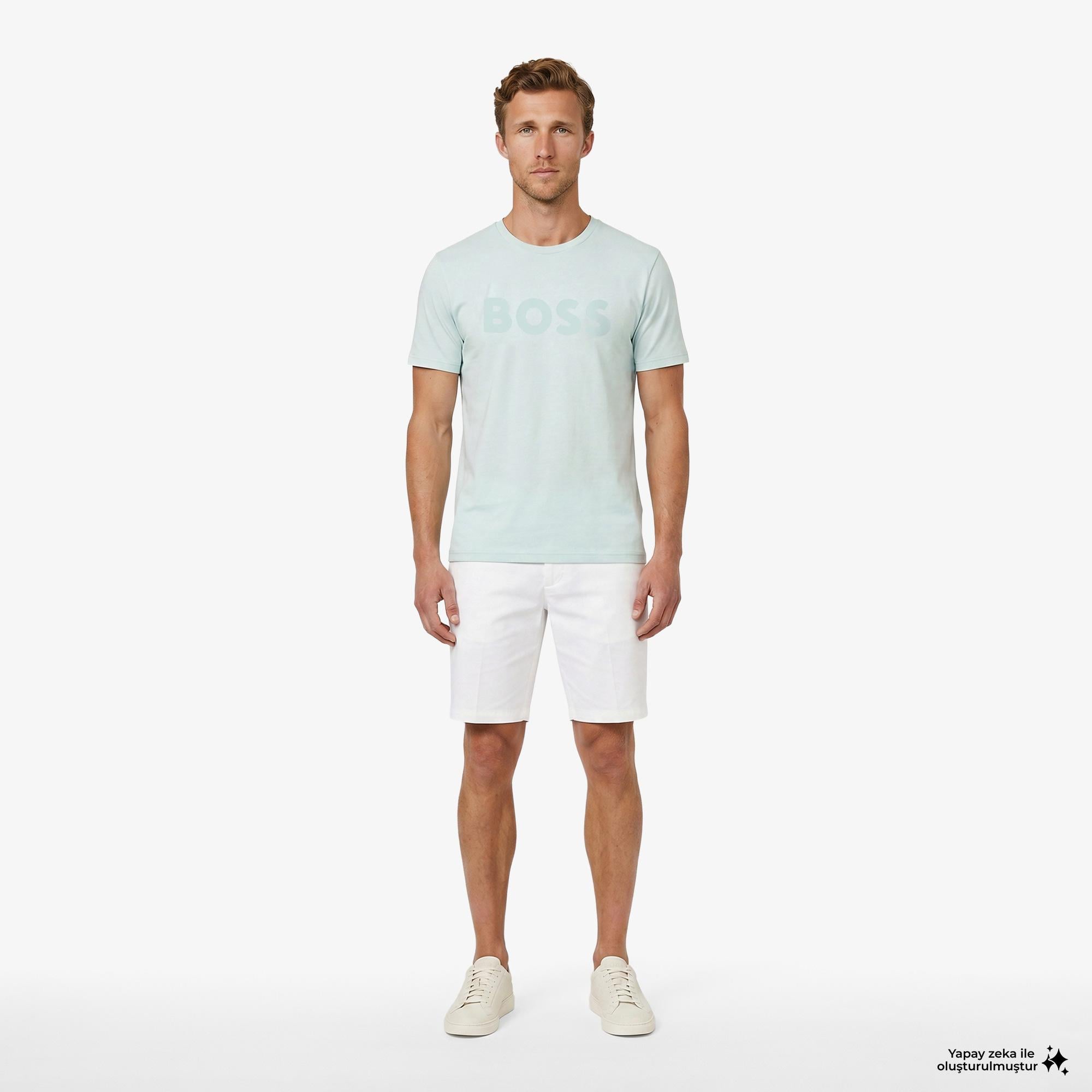 Boss Thinking Erkek Mavi T-Shirt