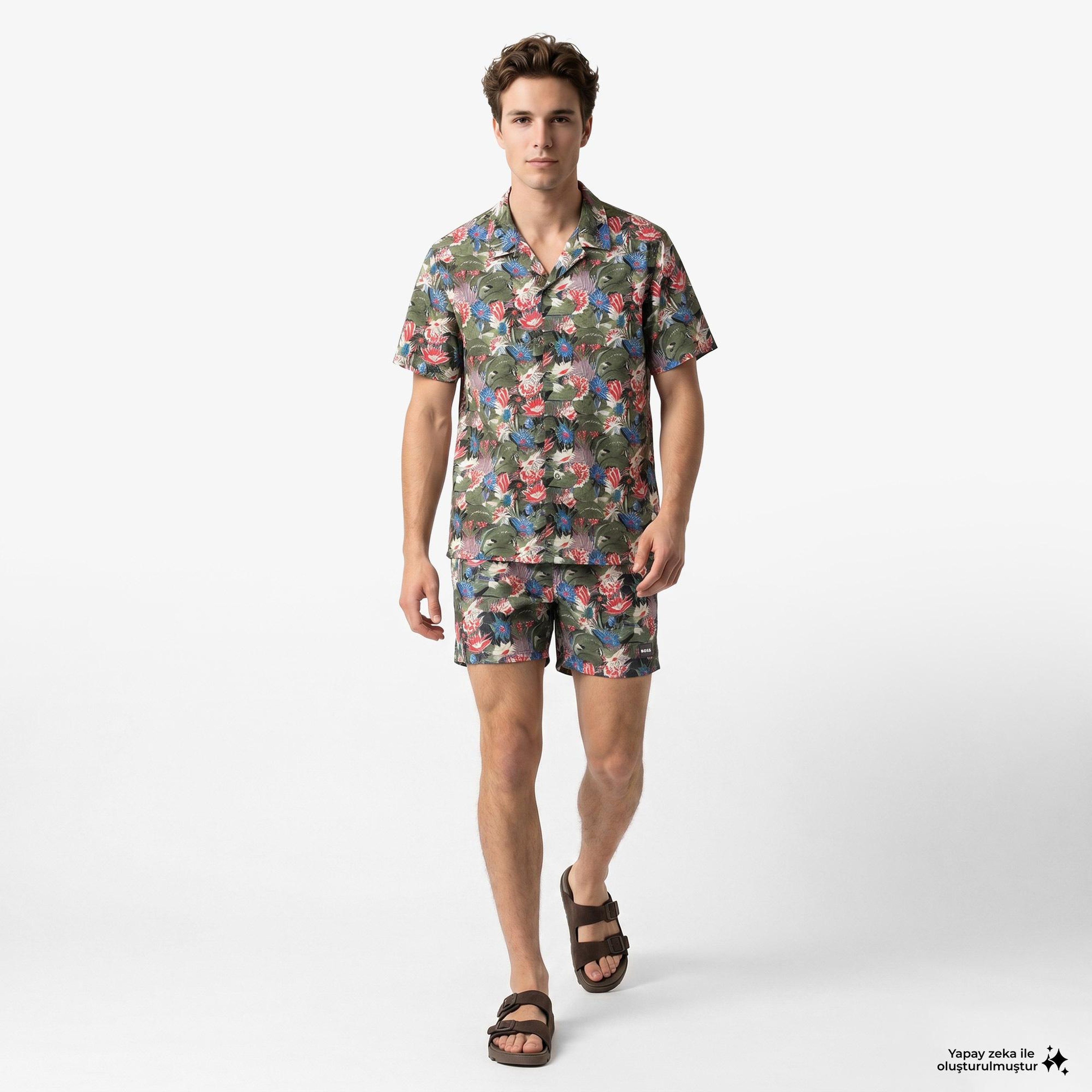 Boss Beach Erkek Yeşil Gömlek