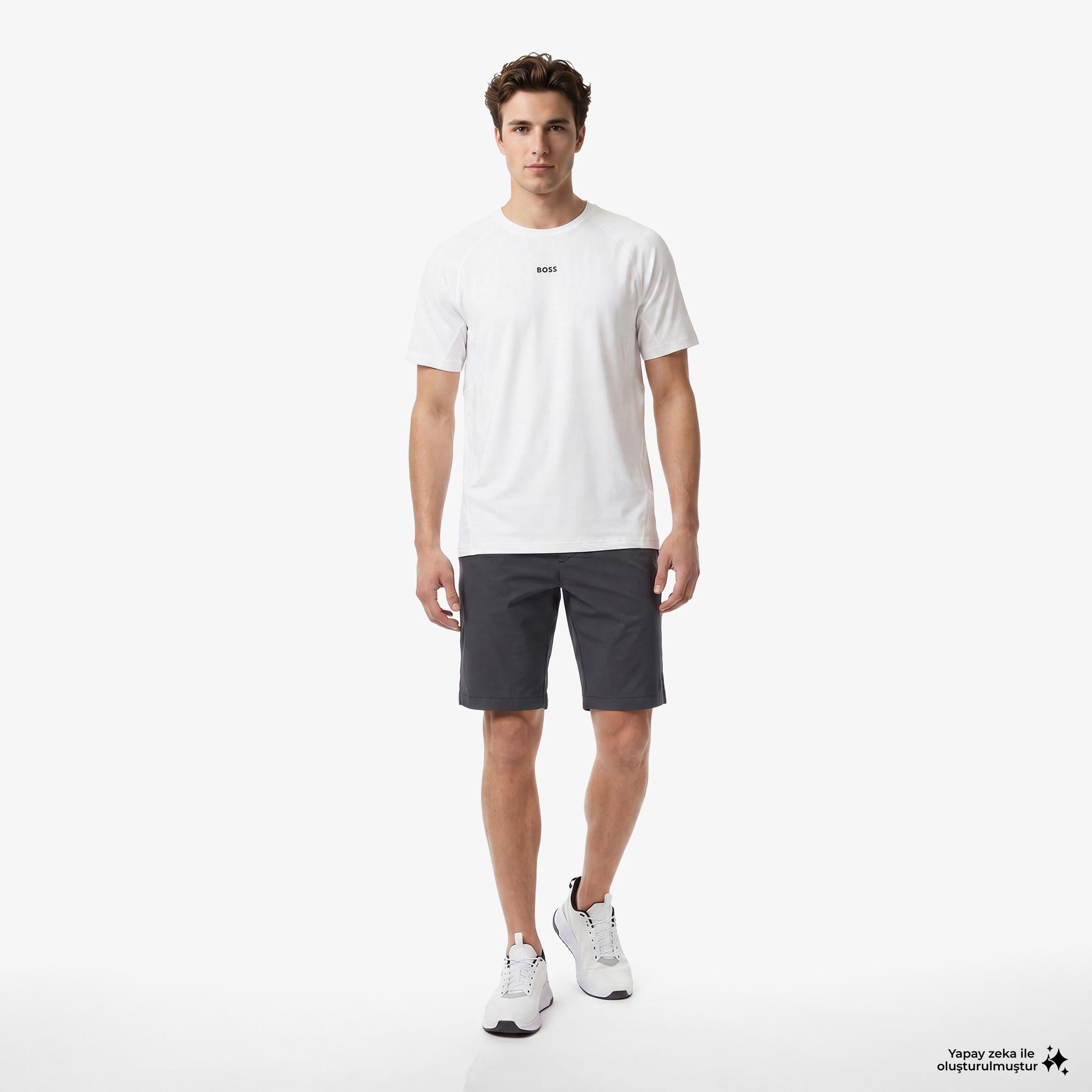 Boss Active Erkek Beyaz T-Shirt