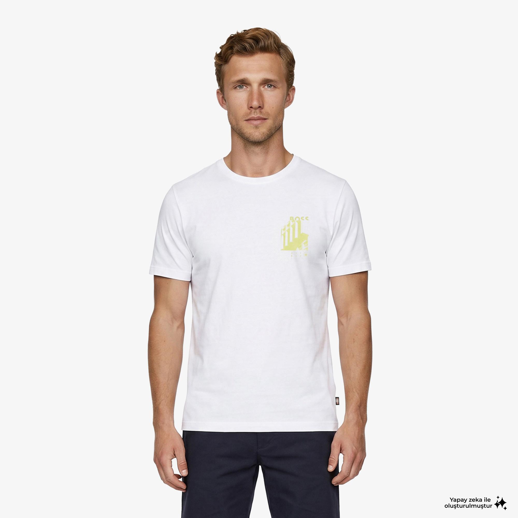 Boss Board Erkek Beyaz T-Shirt