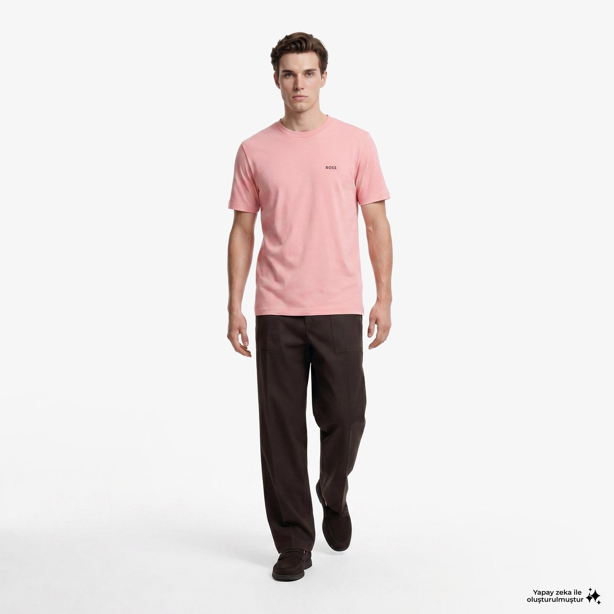 Boss Erkek Pembe T-Shirt