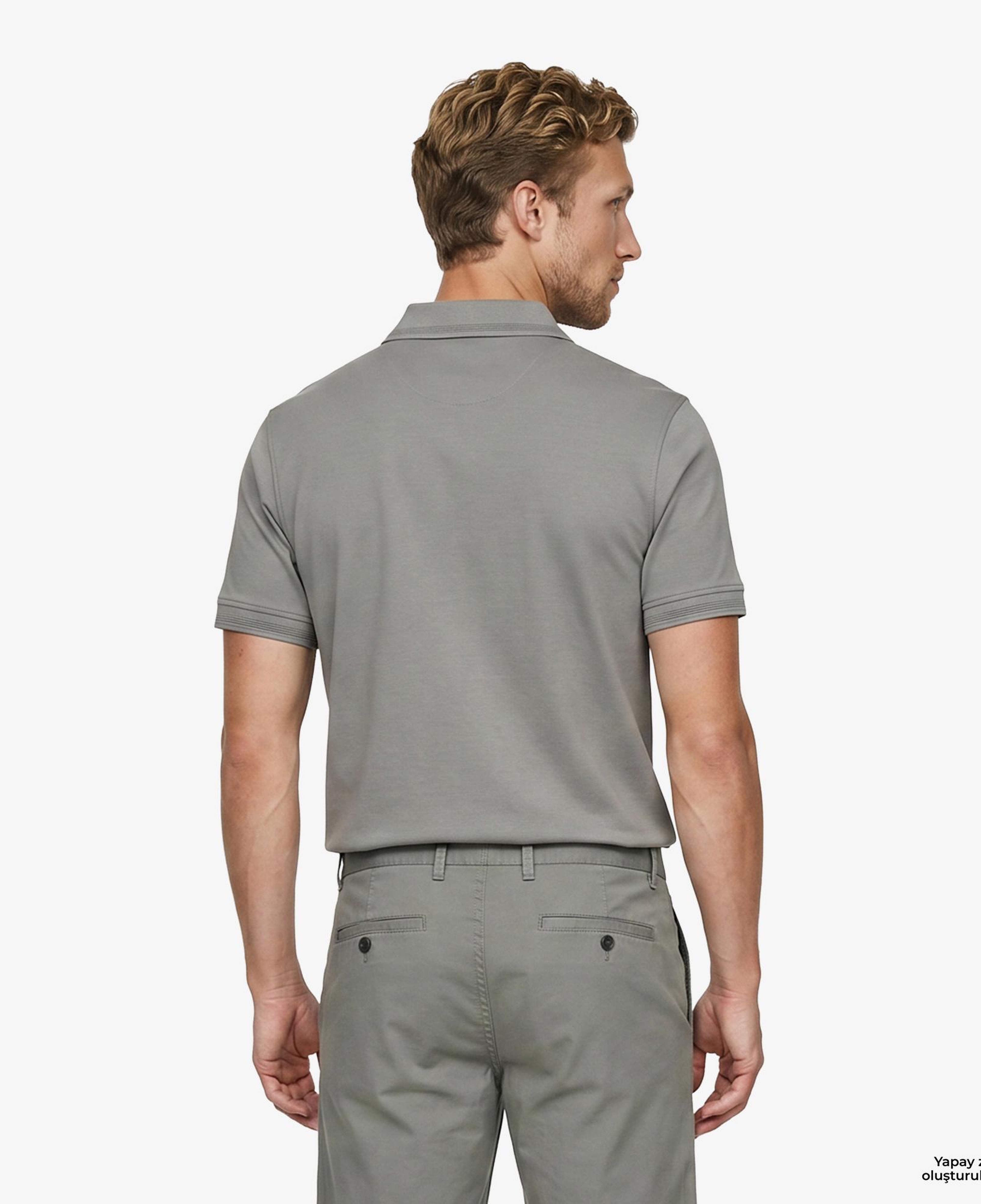 Boss Interlock Erkek Gri Polo