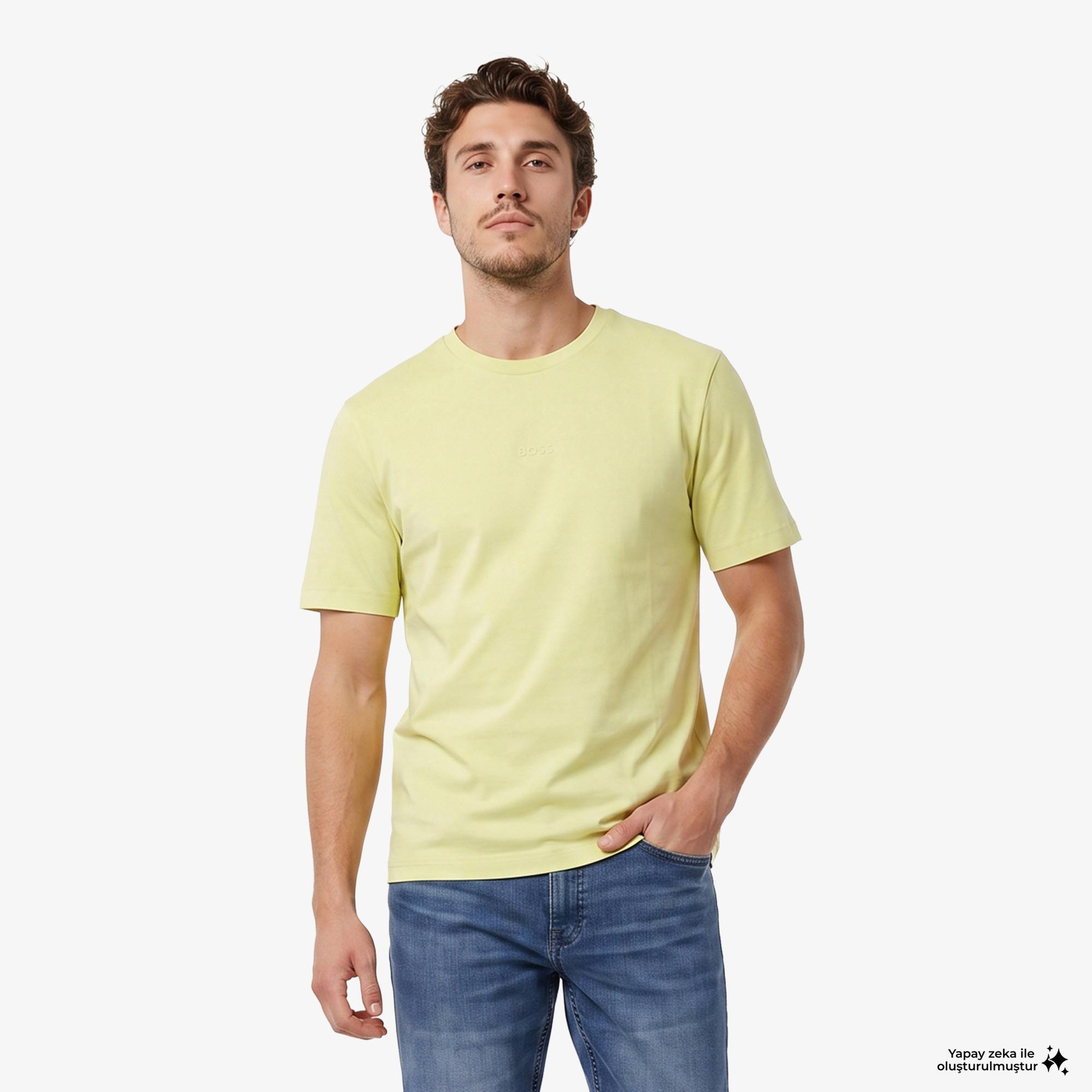 Boss Tchup Erkek Bej T-Shirt