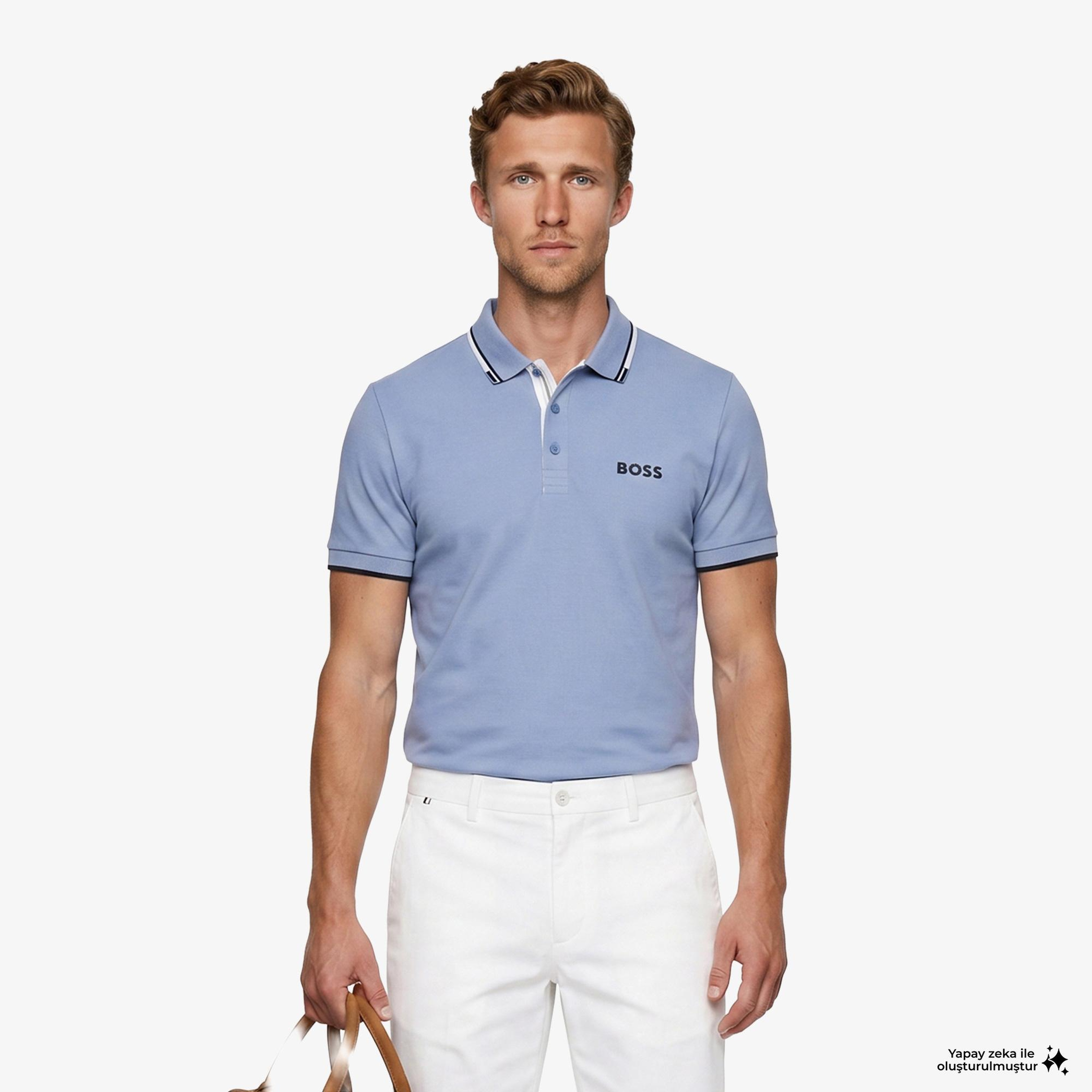 Boss Paddy Pro Erkek Mavi Polo