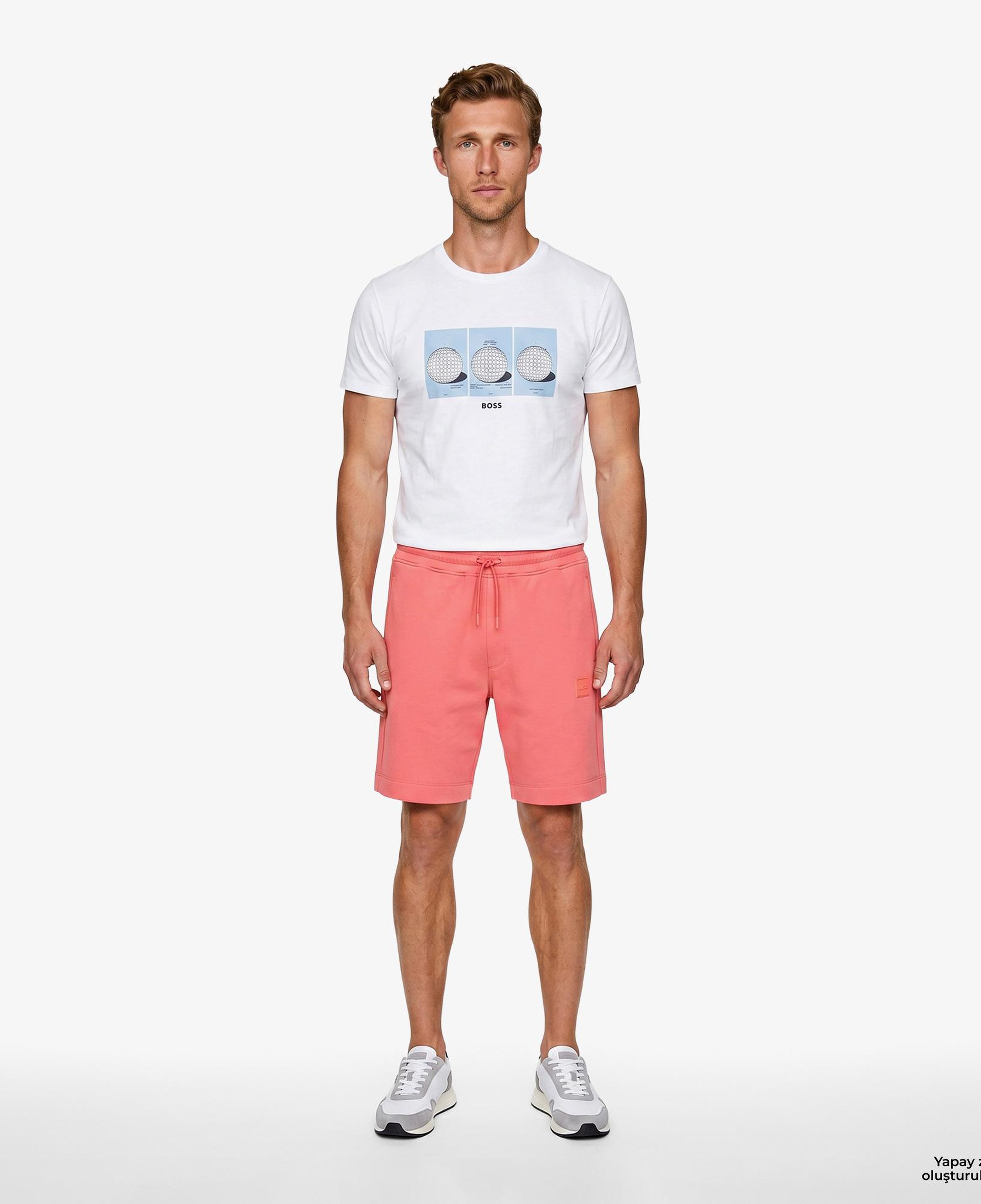 Boss Terrace Photo Erkek Beyaz T-Shirt