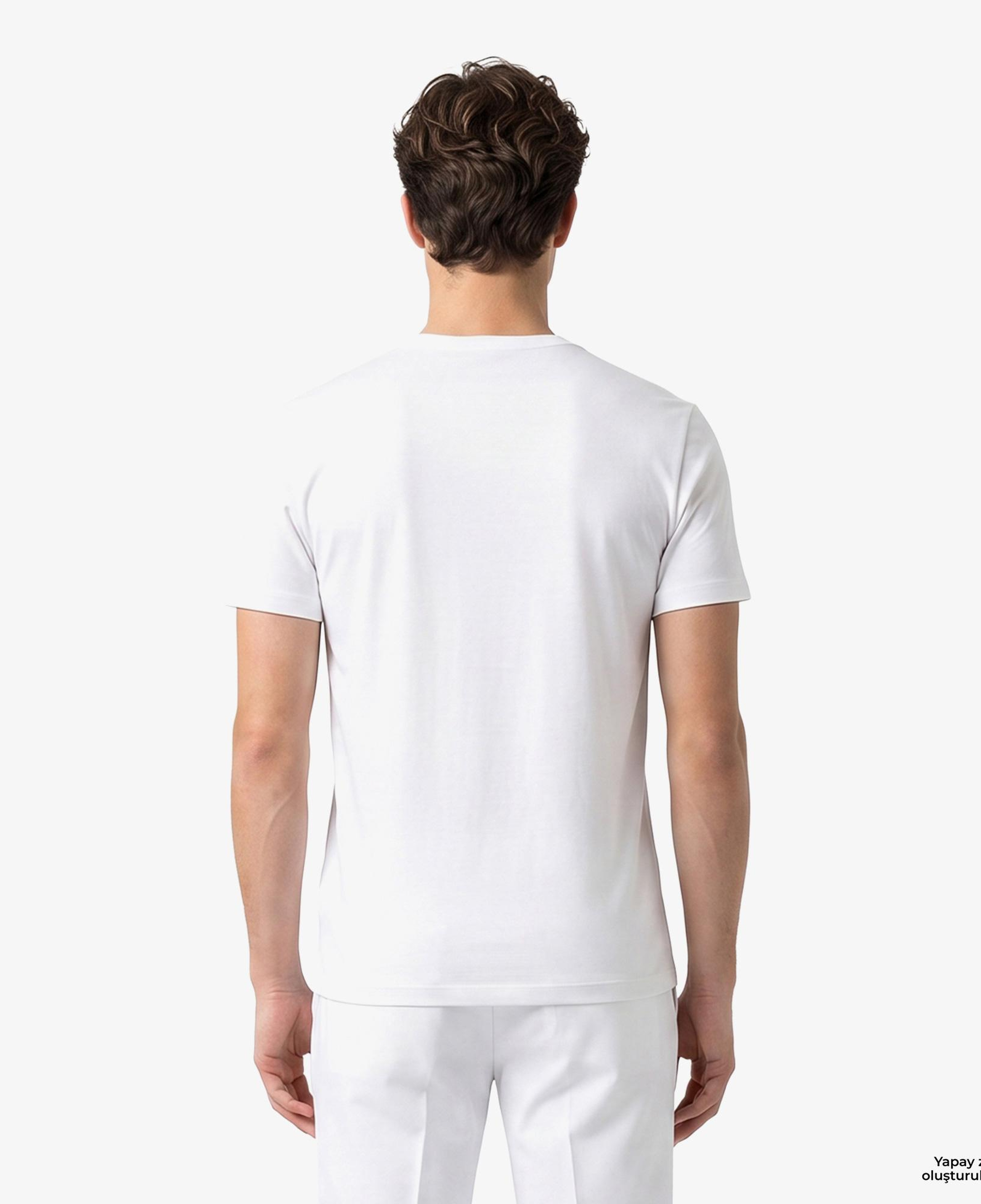 Boss 2'li Modern Erkek Beyaz T-Shirt