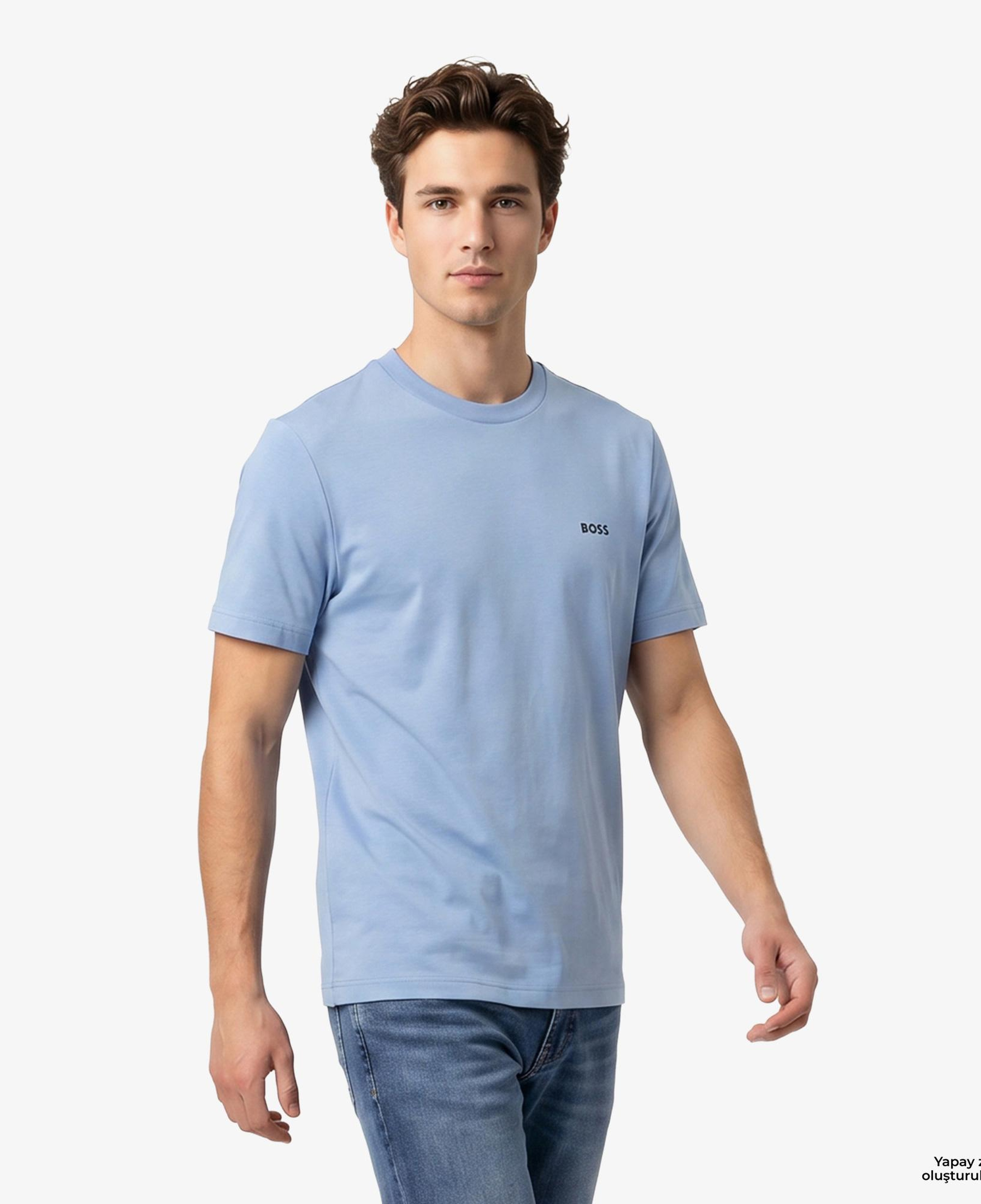 Boss Erkek Mavi T-Shirt