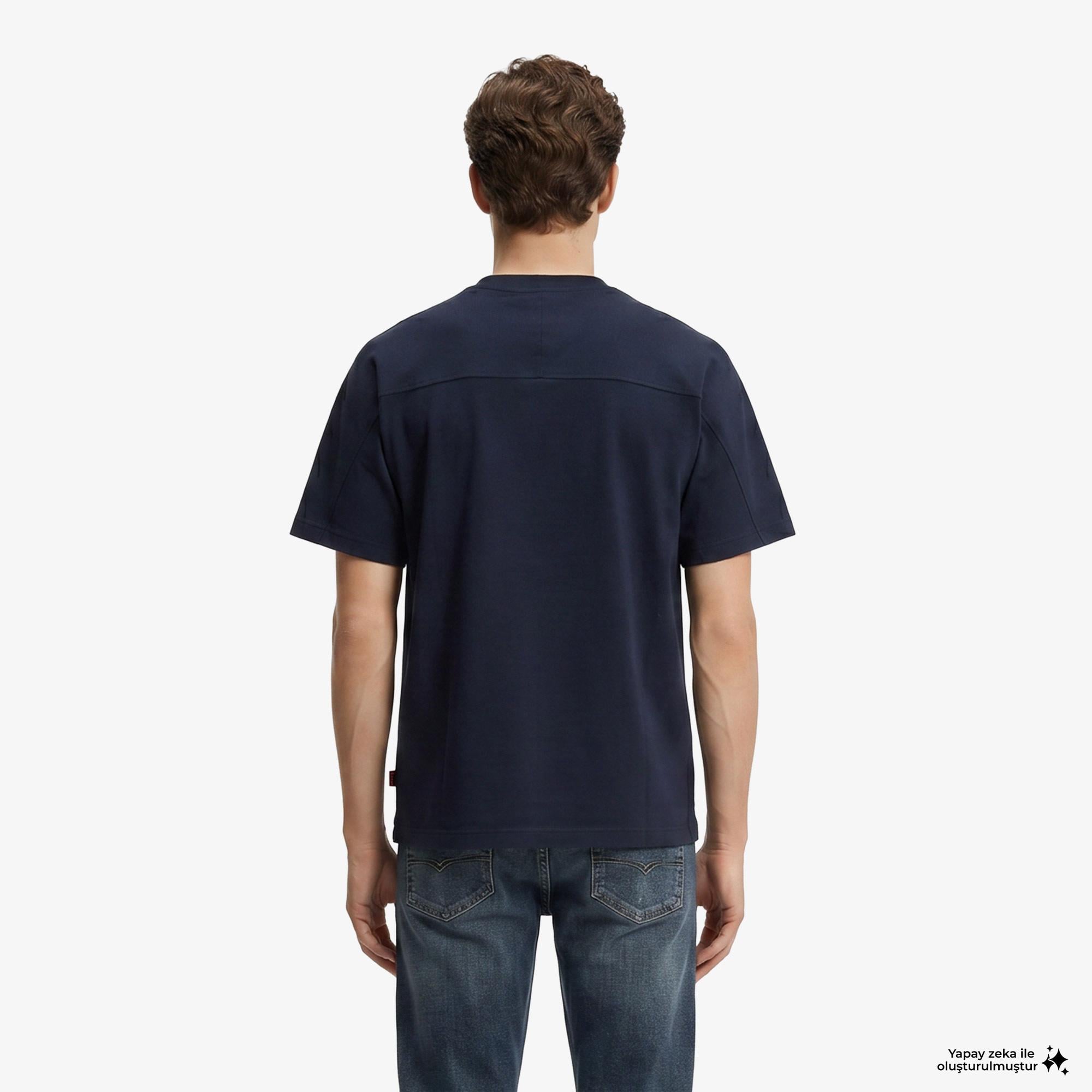 Boss Mesh Erkek Lacivert T-Shirt