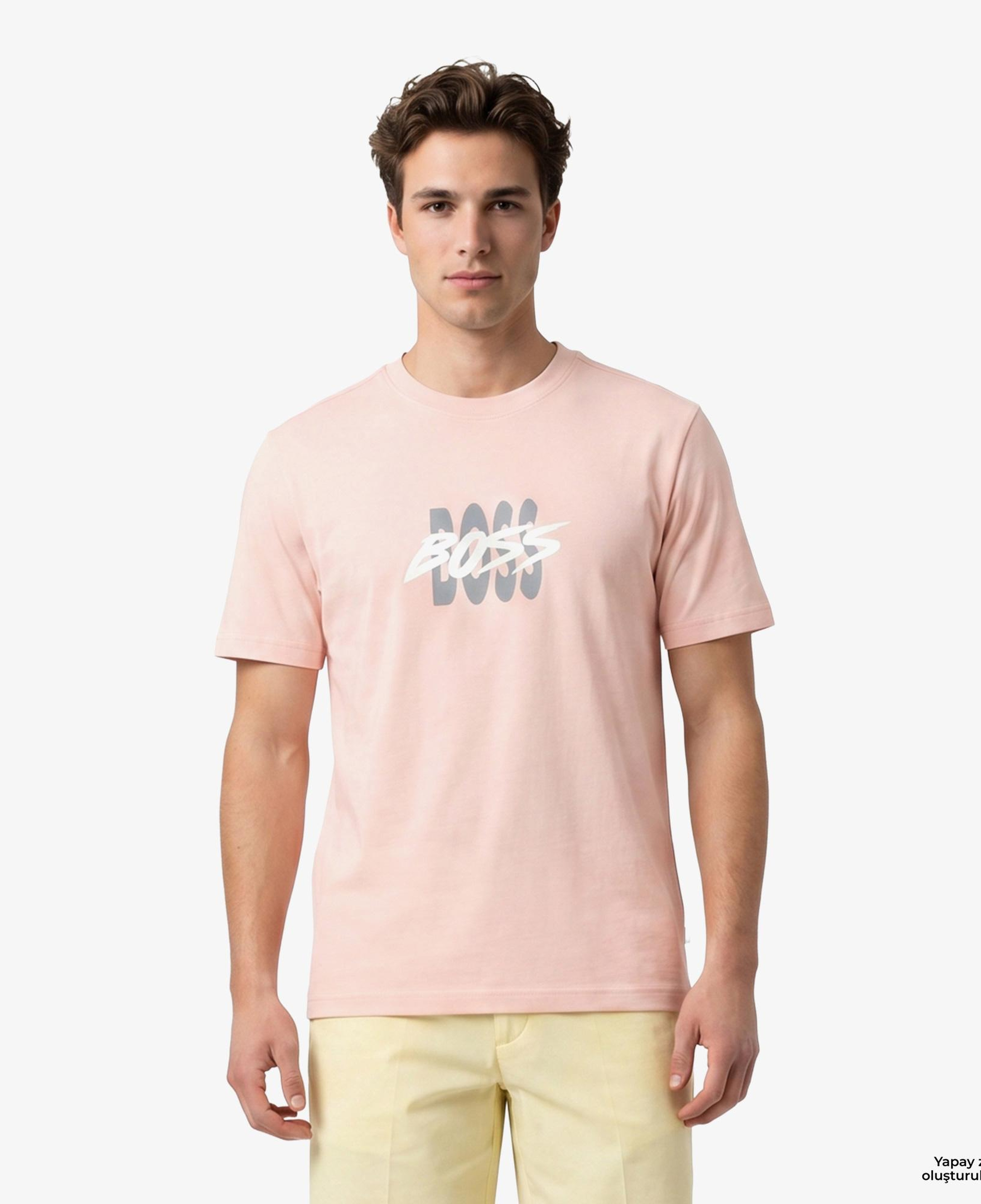 Boss Bass Erkek Pembe T-Shirt