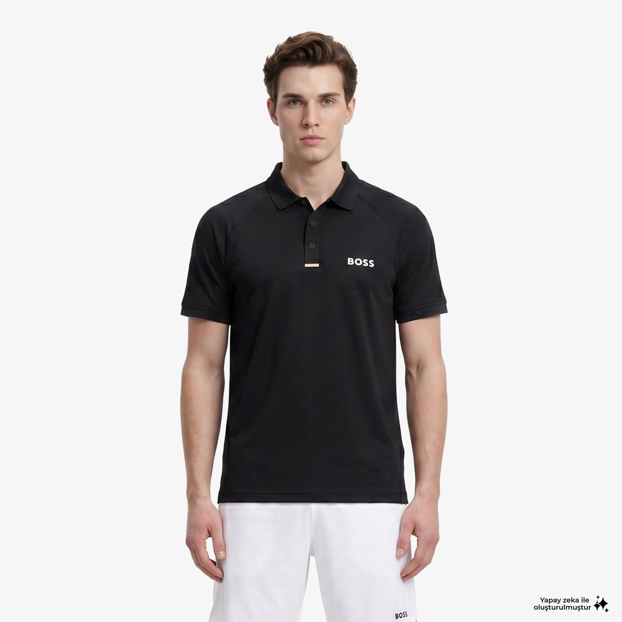 Boss Paddytech Erkek Siyah Polo