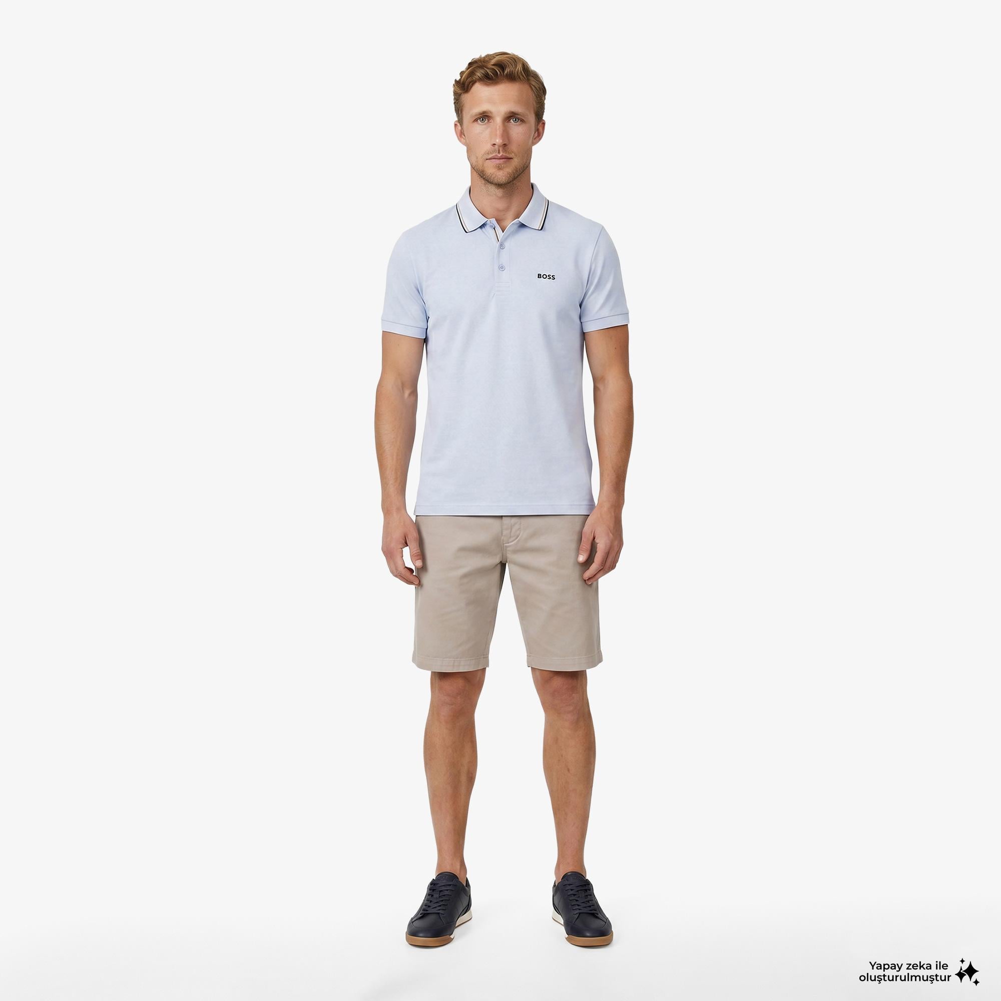 Boss Birdie Paule Erkek Mavi Polo