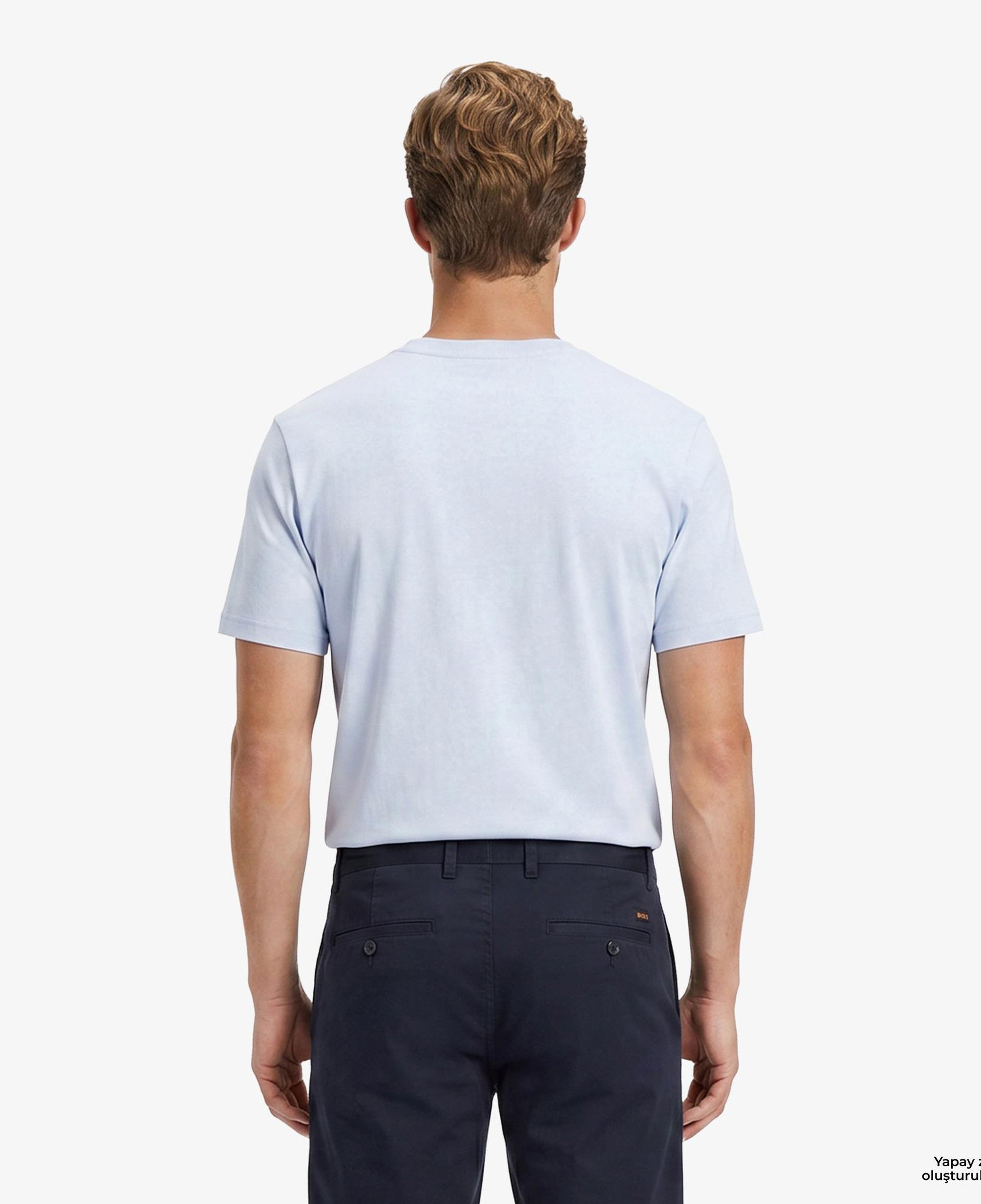 Boss Terrace Logo Erkek Mavi T-Shirt