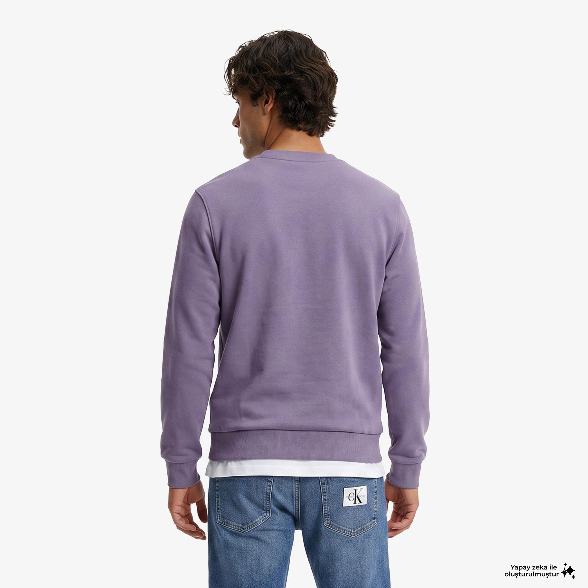 Calvin Klein Erkek Mor Sweatshirt