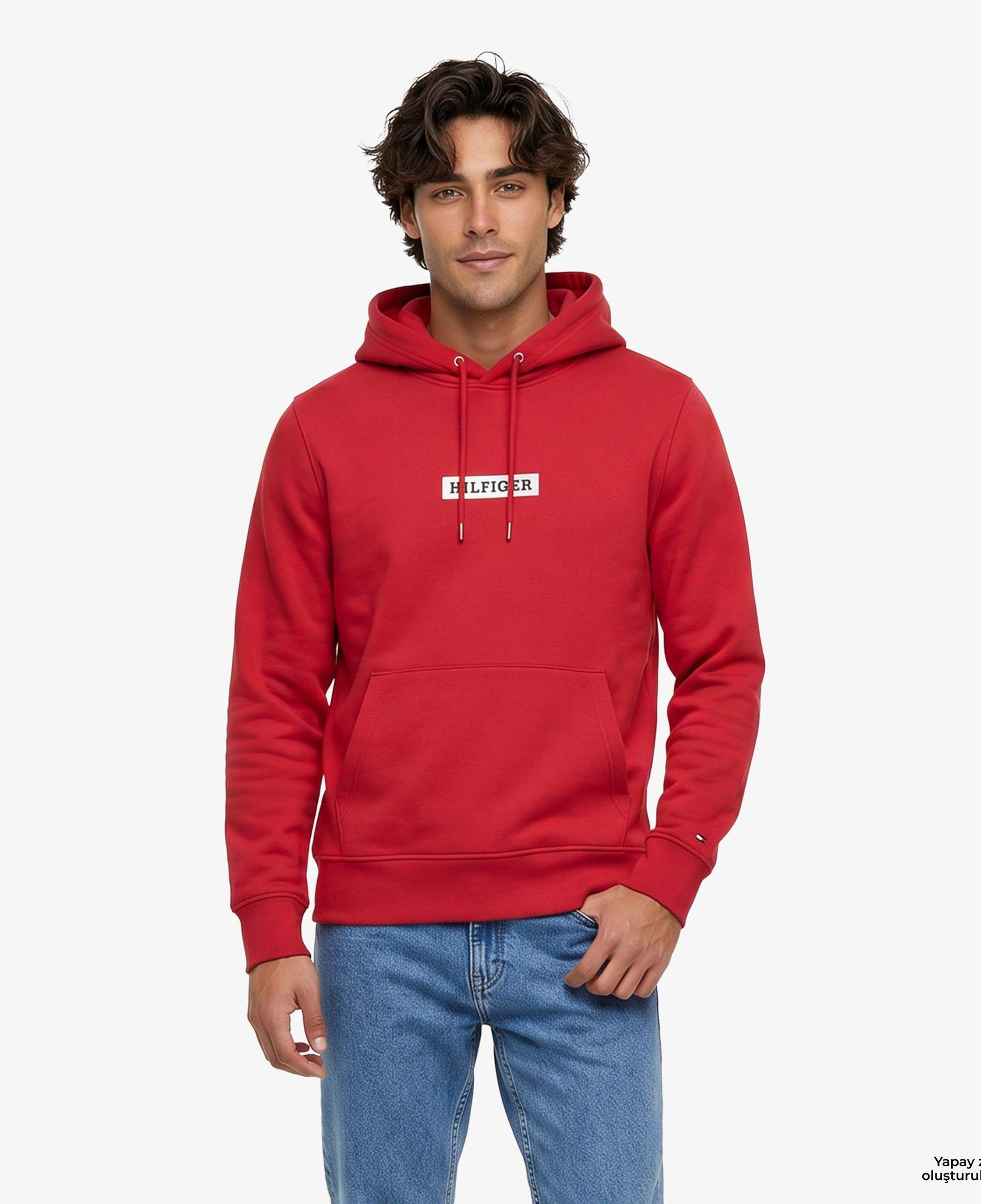 Tommy Hilfiger Erkek Kırmızı Sweatshirt