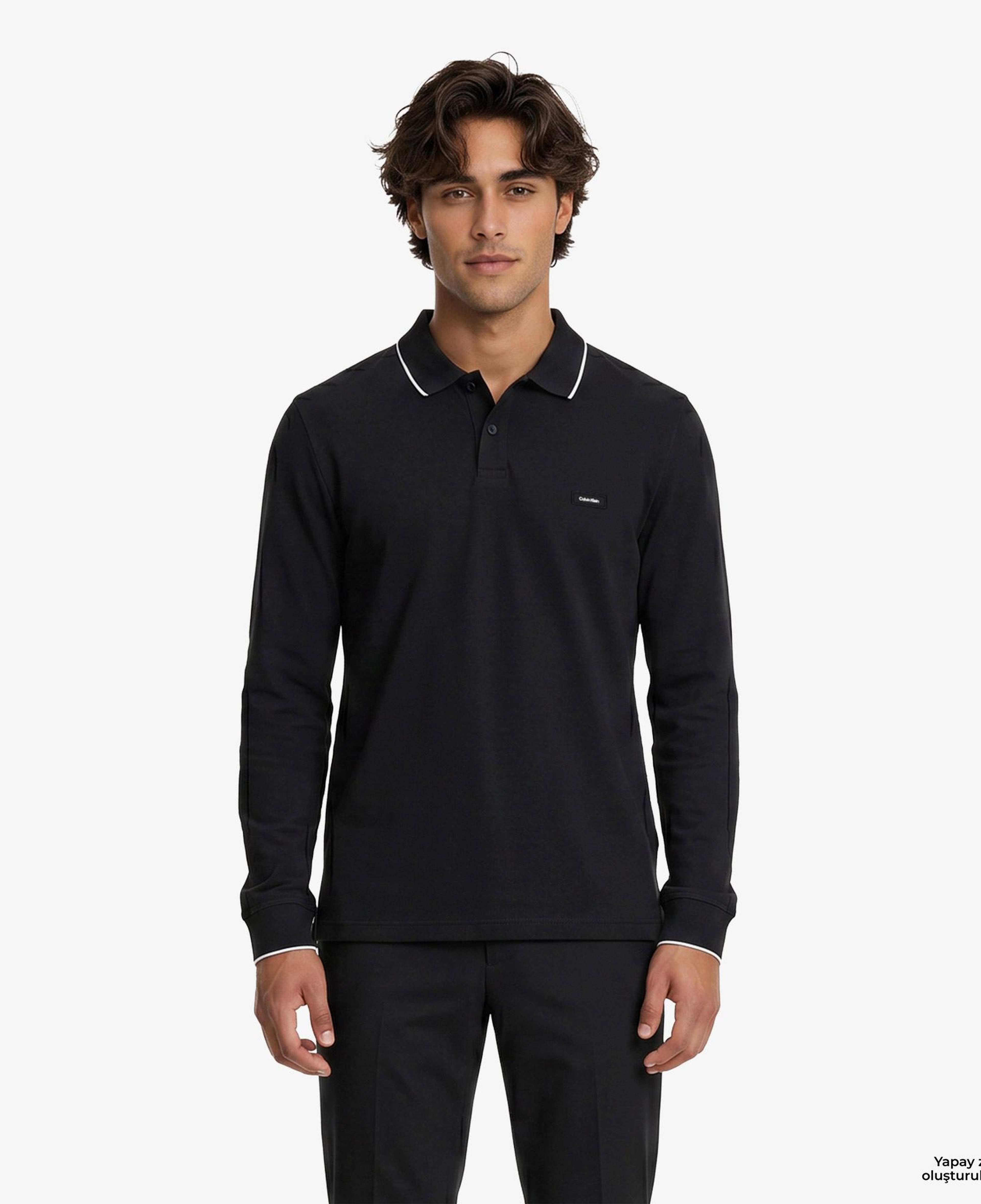 Calvin Klein Erkek Siyah Polo T-Shirt