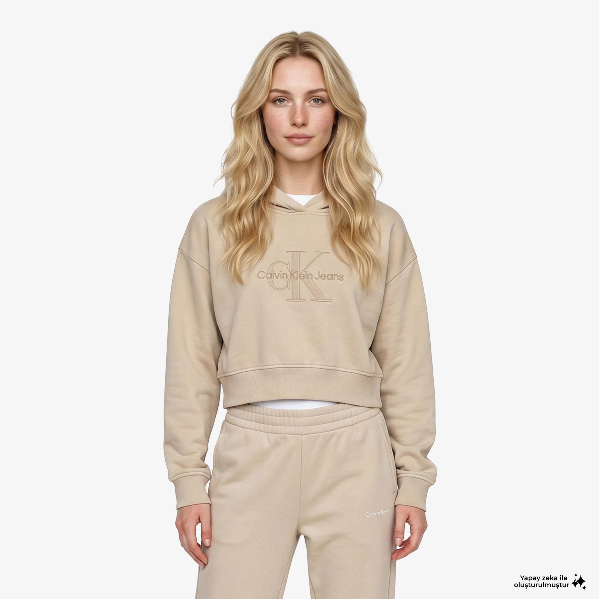 Calvin Klein Kadın Sarı Sweatshirt