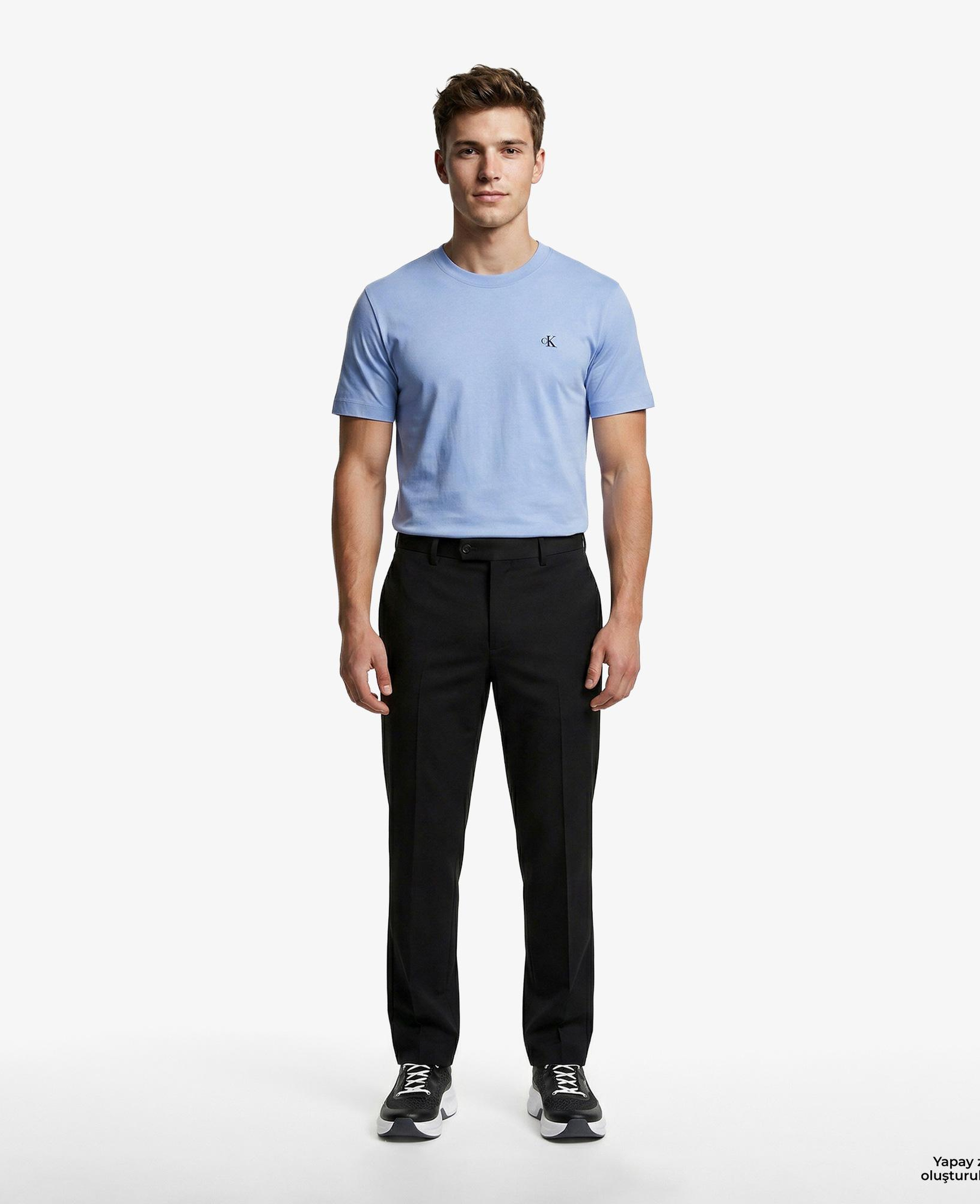 Calvin Klein Easy Monogram Erkek Mavi T-Shirt