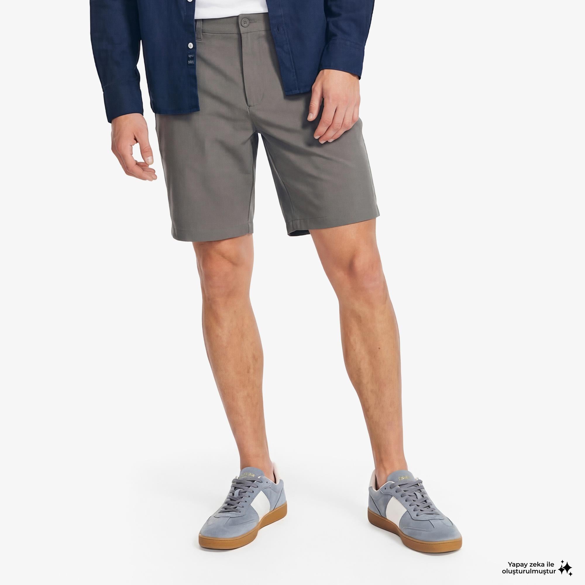 Nautica Erkek Gri Regular Fit Şort